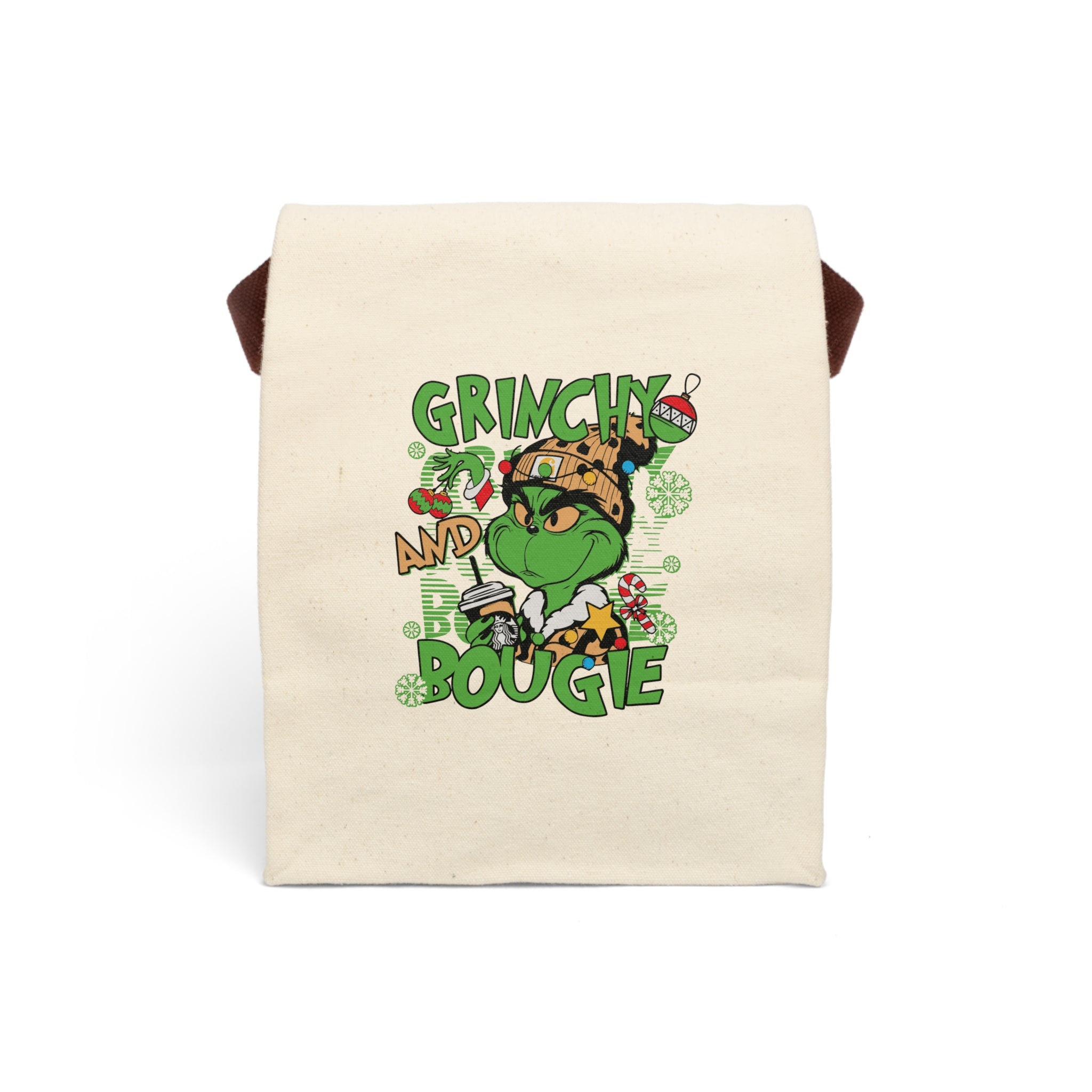 Whimsical Lunch Bag, Eco-Friendly Snack Tote, Grinchy Gifts for Kids, Holiday Picnic Essential, Fun School Meal Carrier