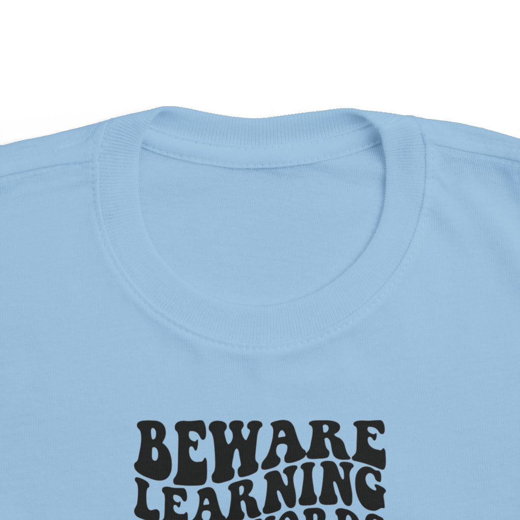 Beware Toddler T-Shirt - Beware Learning Bad Words, Cute Kids Tee, Funny Toddler Gift, Trendy Kids Apparel, Playful T-Shirt