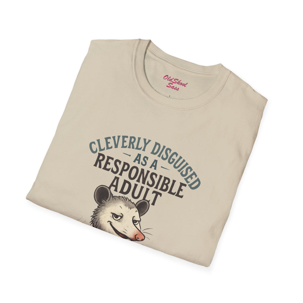 Cleverly Disguised Adult T-Shirt, Funny Animal Tee, Gift for Adults, Humorous Outfit, Unisex Softstyle Shirt