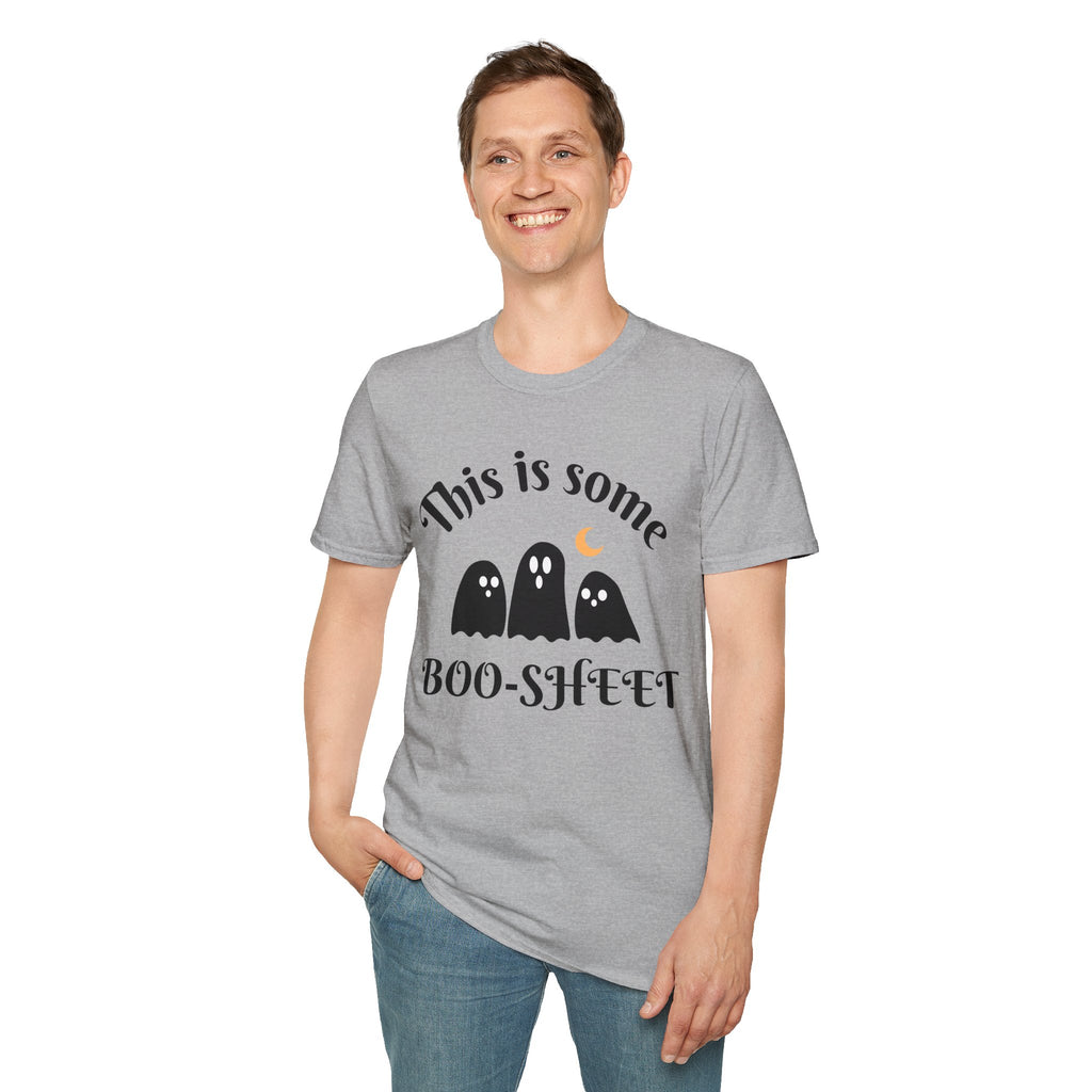 Unisex Halloween Graphic T-Shirt - This is Some Boo-Sheet, Funny Ghost Tee, Halloween Apparel, Fall Festival Shirt, Spooky Gift Idea