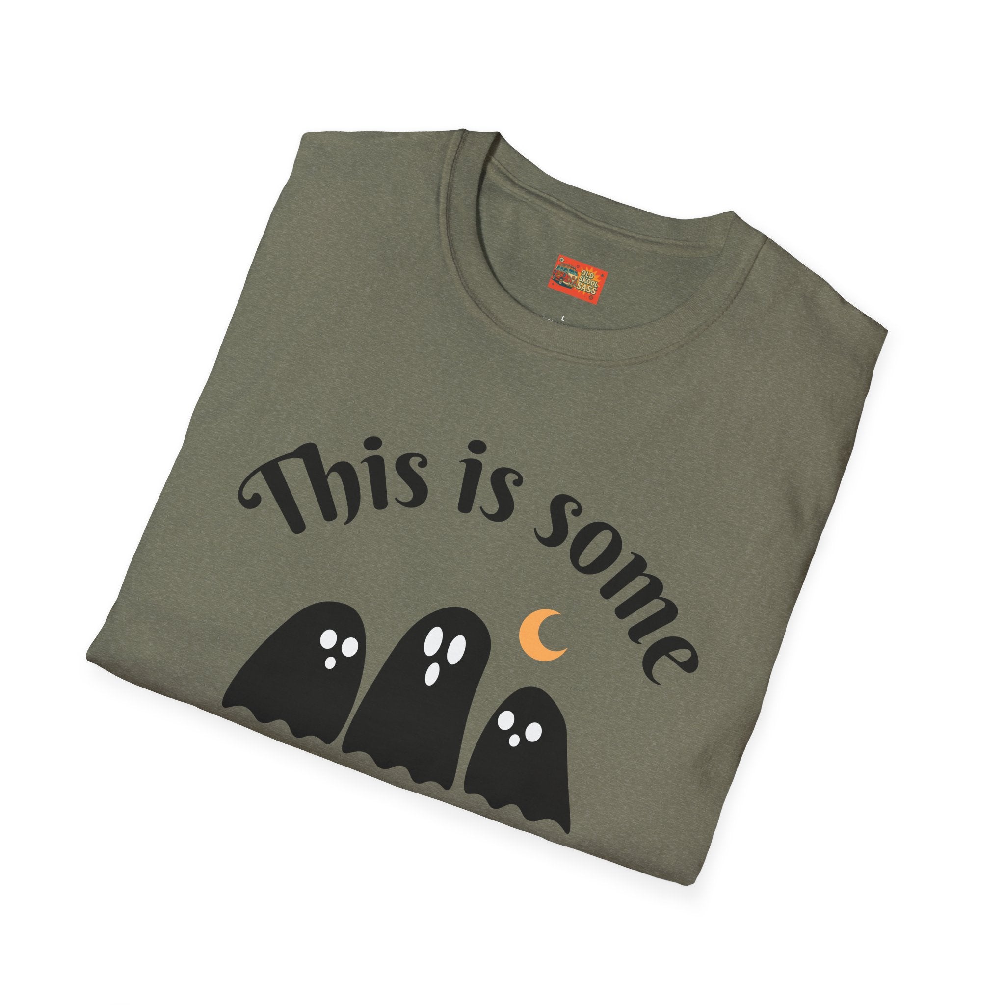 Unisex Halloween Graphic T-Shirt - This is Some Boo-Sheet, Funny Ghost Tee, Halloween Apparel, Fall Festival Shirt, Spooky Gift Idea