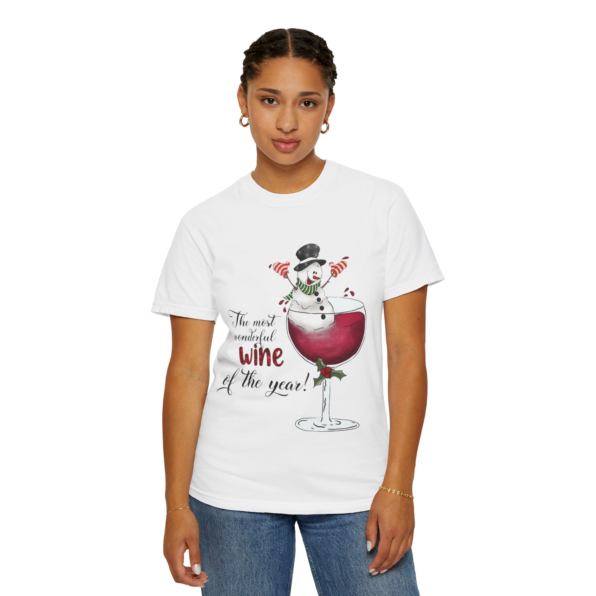 Festive Wine Lover T-Shirt, Holiday Apparel, Christmas Gift, Unisex Tee, Funny Wine Shirt, Winter Celebration Wear