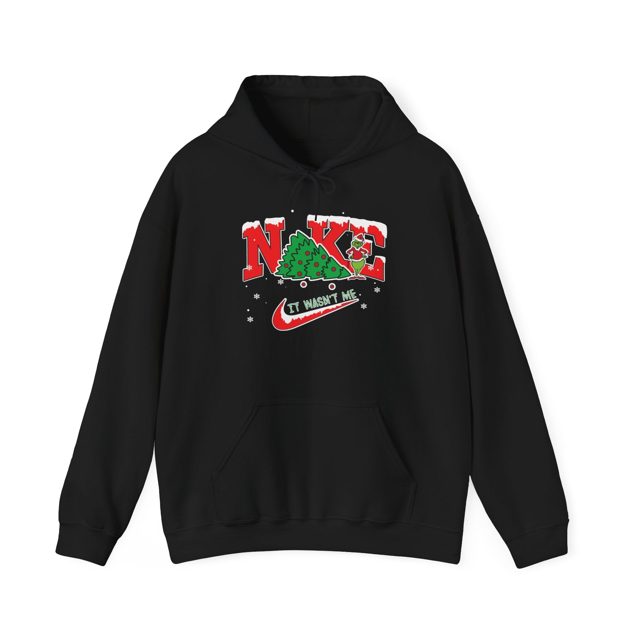 Grinch Christmas Tree Graphic Hoodie, Unisex Holiday Sweatshirt, Funny Christmas Gift, Cozy Winter Wear, Unique Gift for Him/Her