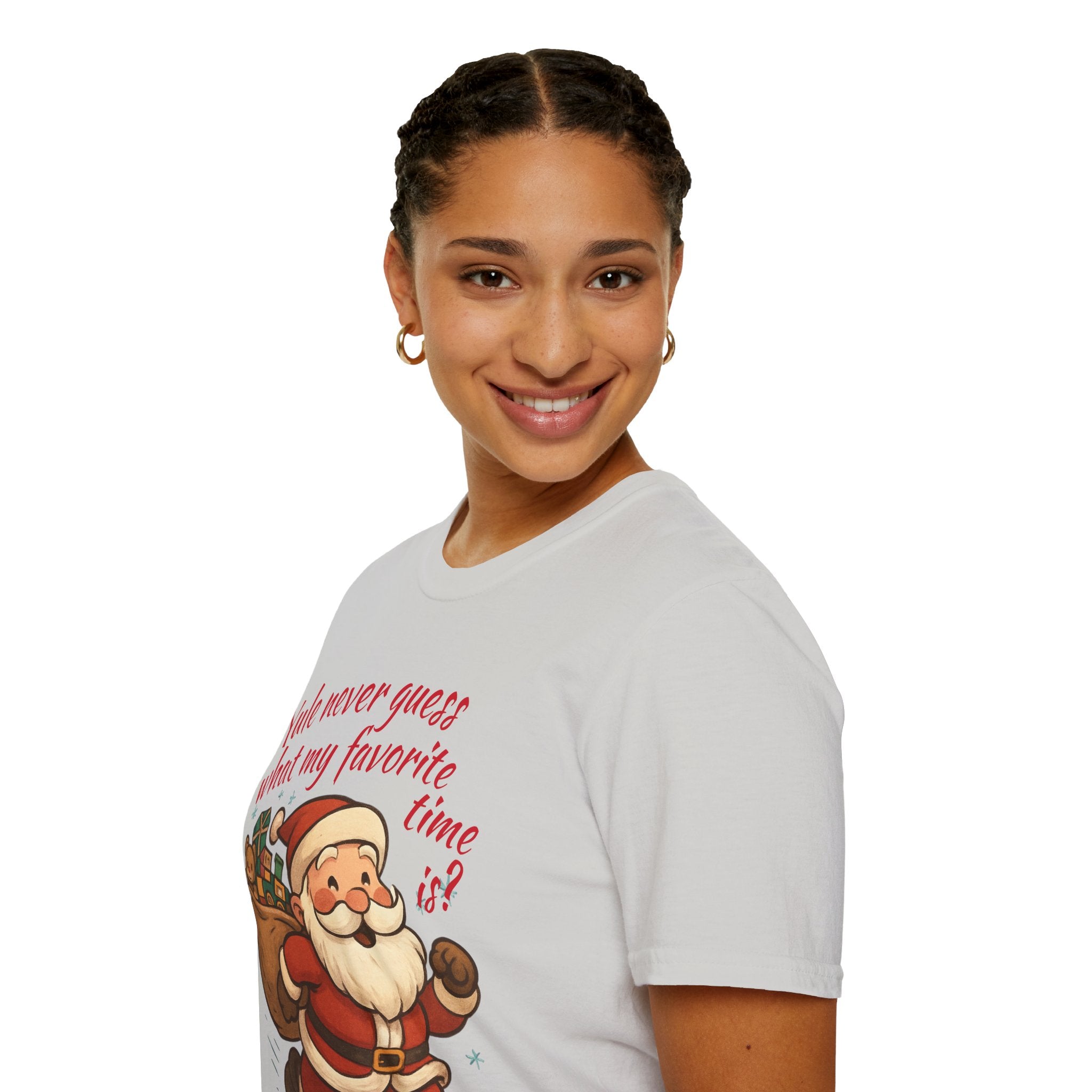 Festive Santa T-Shirt, Funny Christmas Tee, Holiday Apparel, Unisex Gift, Seasonal Humor Shirt, Yule-Themed Clothing