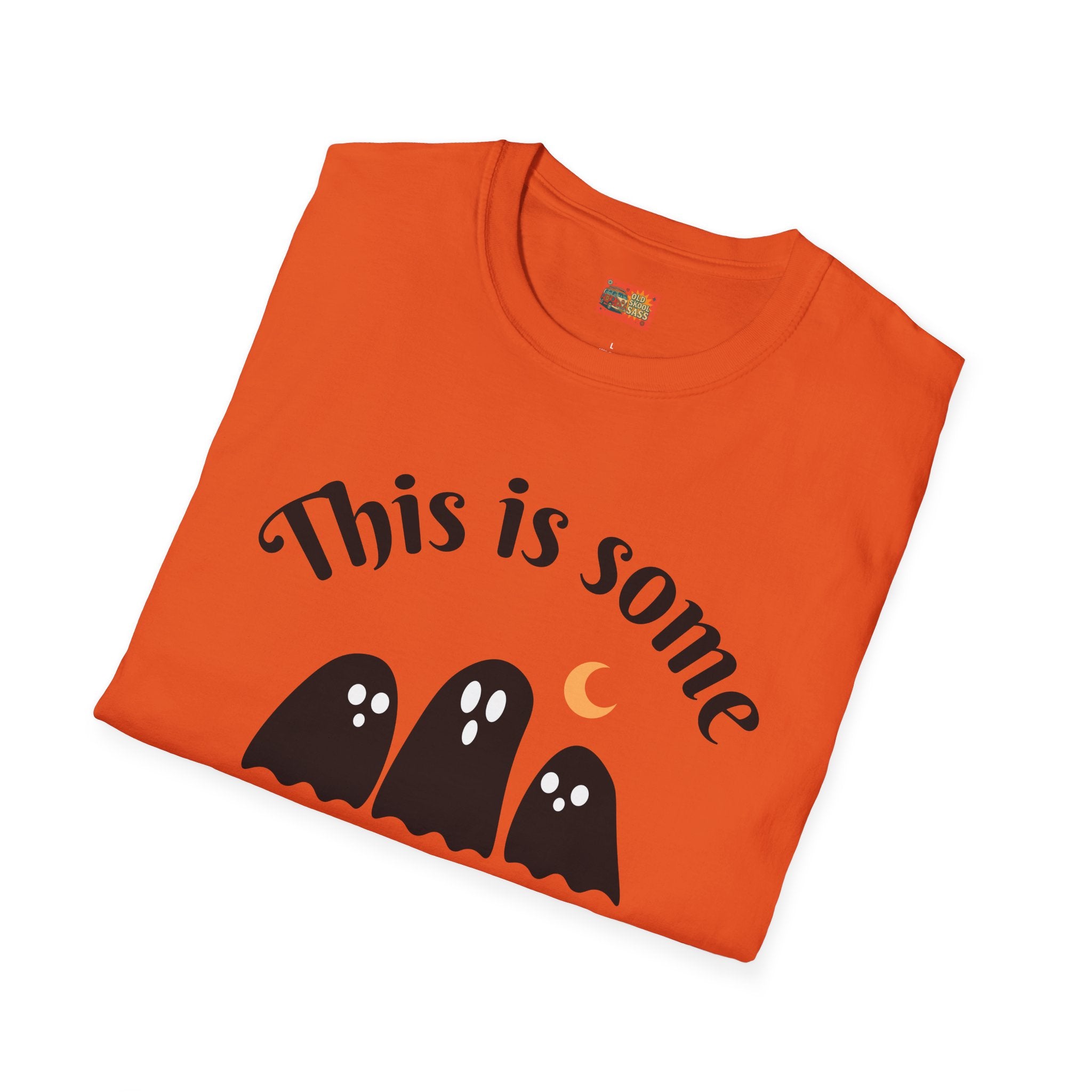 Unisex Halloween Graphic T-Shirt - This is Some Boo-Sheet, Funny Ghost Tee, Halloween Apparel, Fall Festival Shirt, Spooky Gift Idea