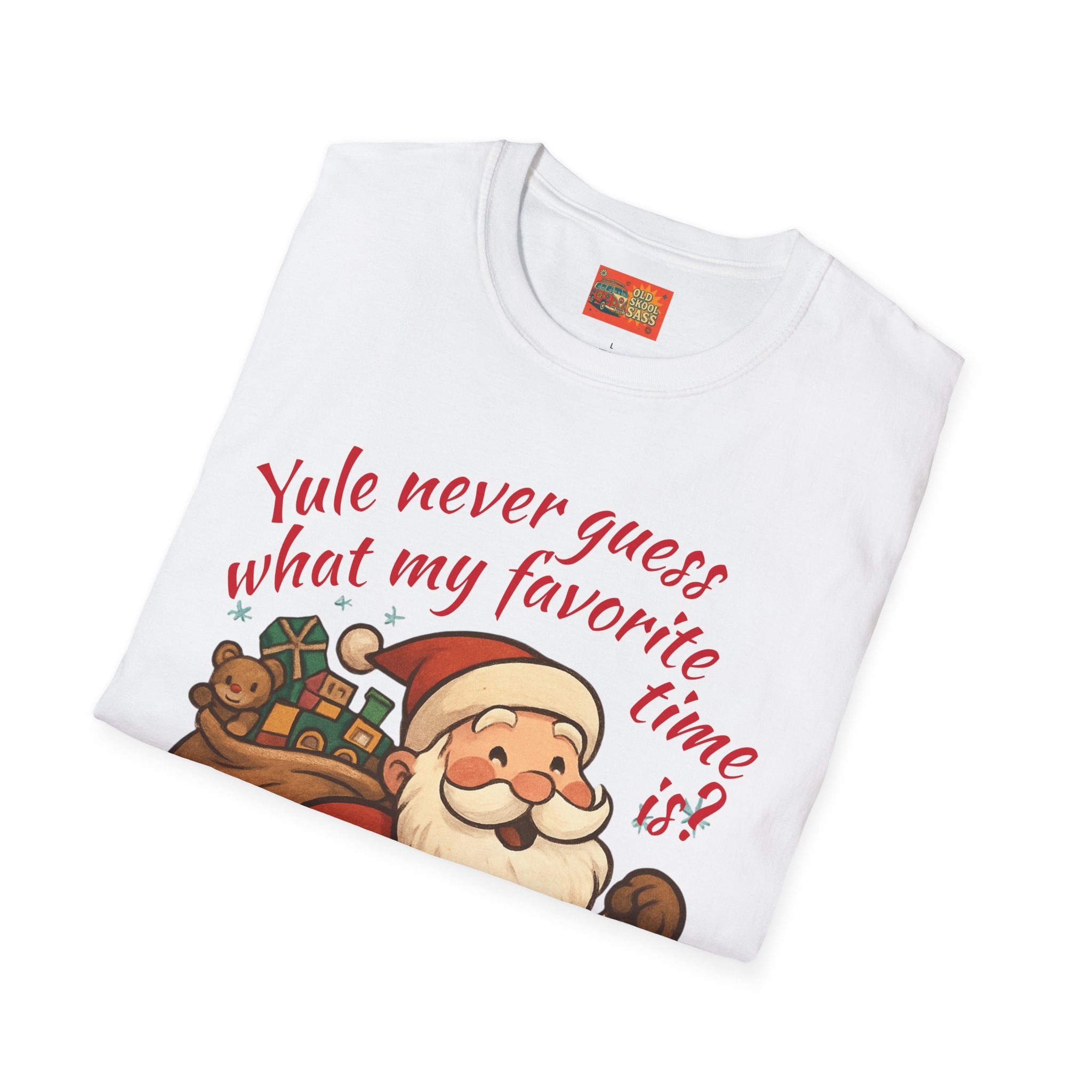 Festive Santa T-Shirt, Funny Christmas Tee, Holiday Apparel, Unisex Gift, Seasonal Humor Shirt, Yule-Themed Clothing
