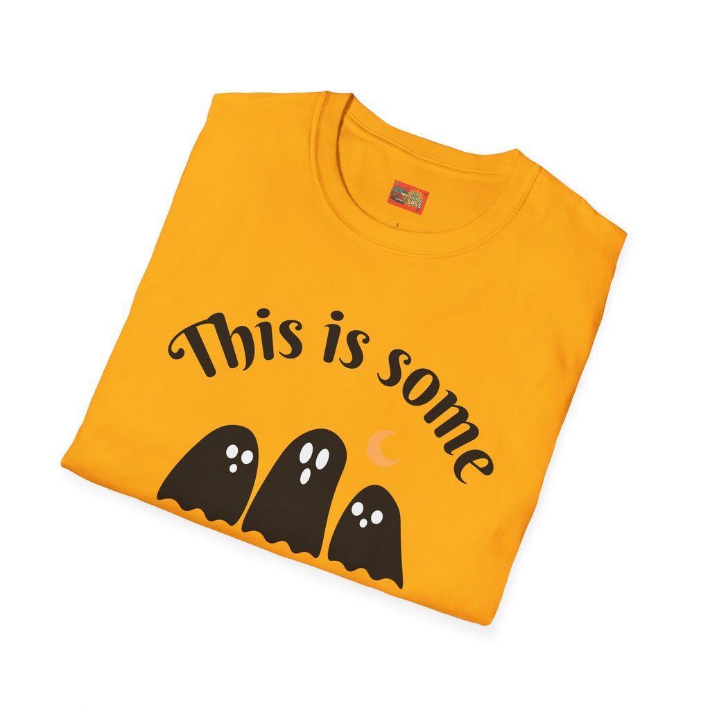 Unisex Halloween Graphic T-Shirt - This is Some Boo-Sheet, Funny Ghost Tee, Halloween Apparel, Fall Festival Shirt, Spooky Gift Idea