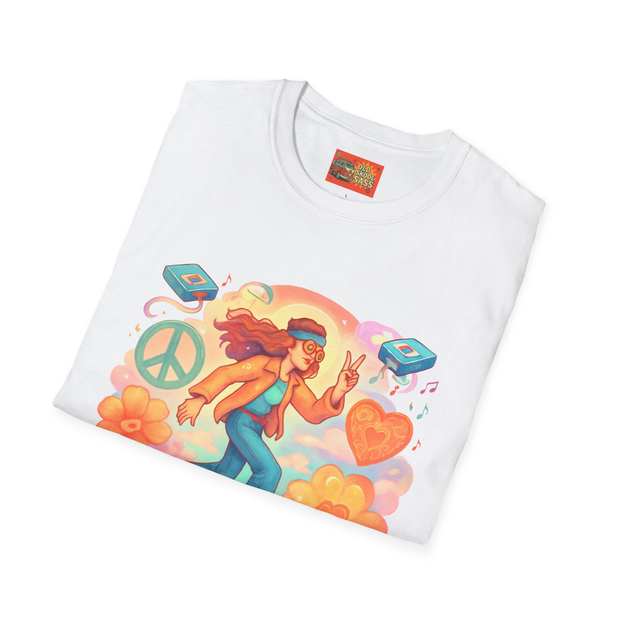 Retro Love & Peace Graphic Tee, Unisex T-Shirt, Vintage Style Shirt, 70s Inspired Apparel, Peace Sign Clothing, Festival Outfit