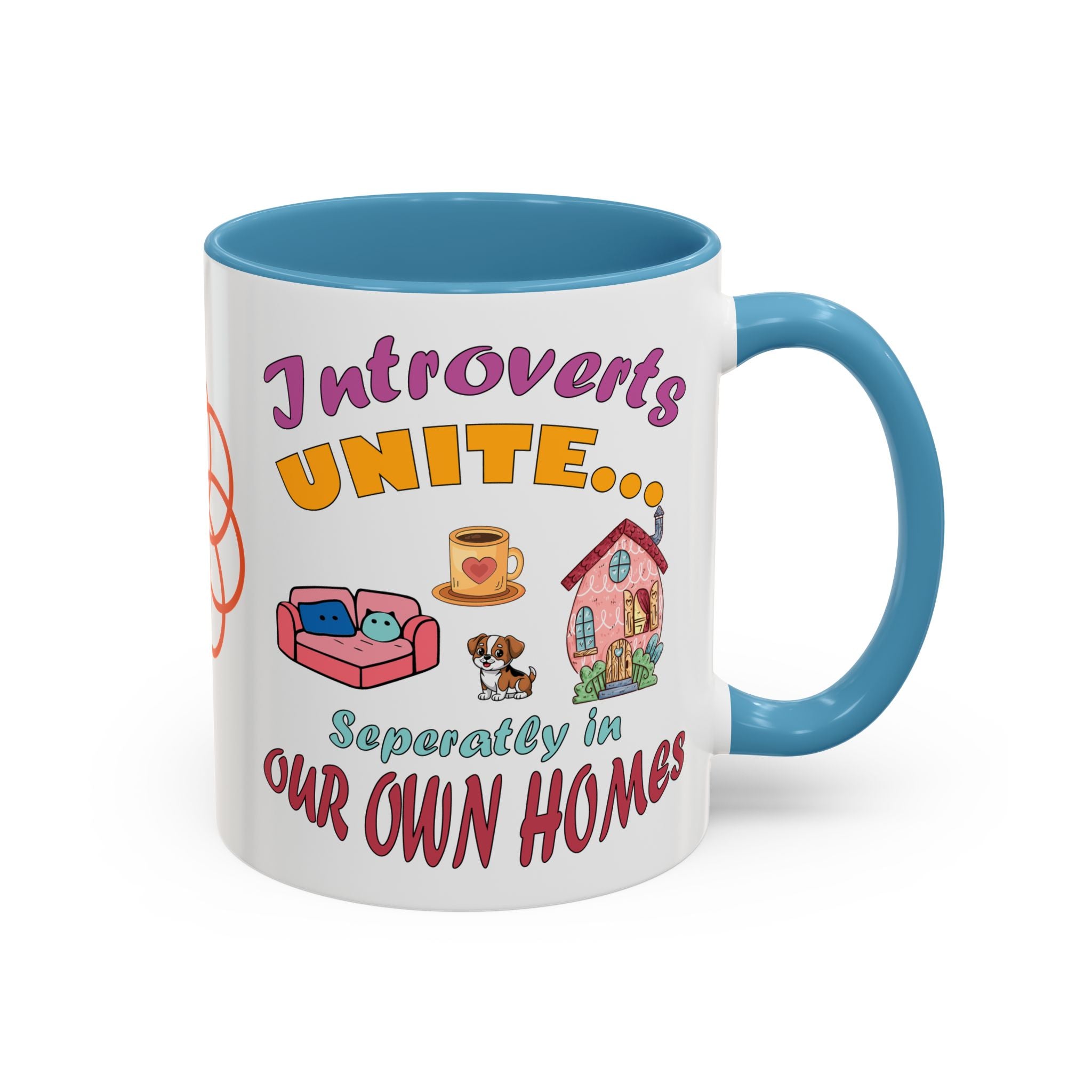 Introverts Unite Coffee Mug | Black Accent Mug for Coffee Lovers | Perfect Gift for Introverts | Home Office Decor | Fun Mug for Tea