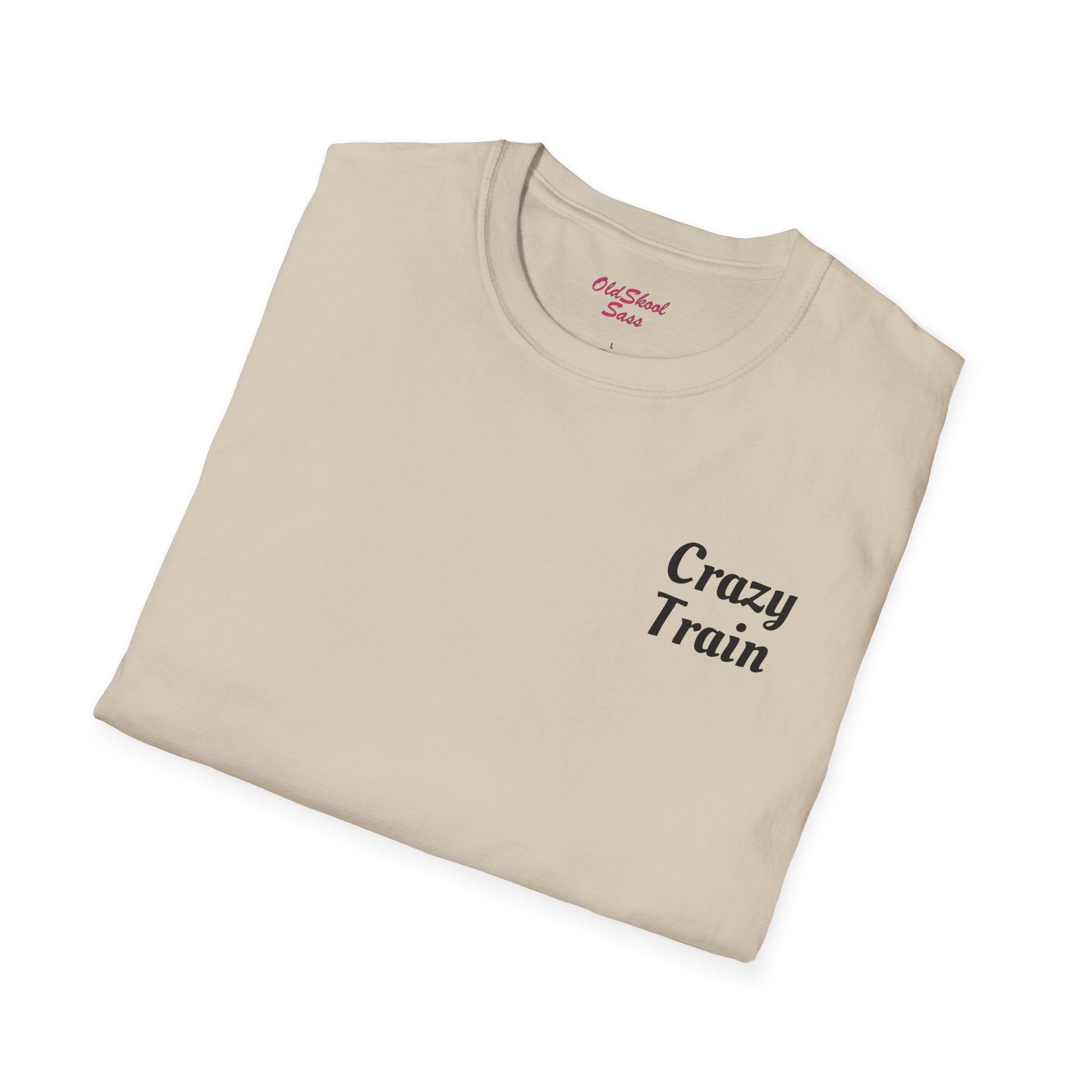 Crazy Train Unisex Softstyle T-Shirt, Perfect for Train Lovers, Unique Gift for Him/Her, Casual Wear, Fun Graphic Tee