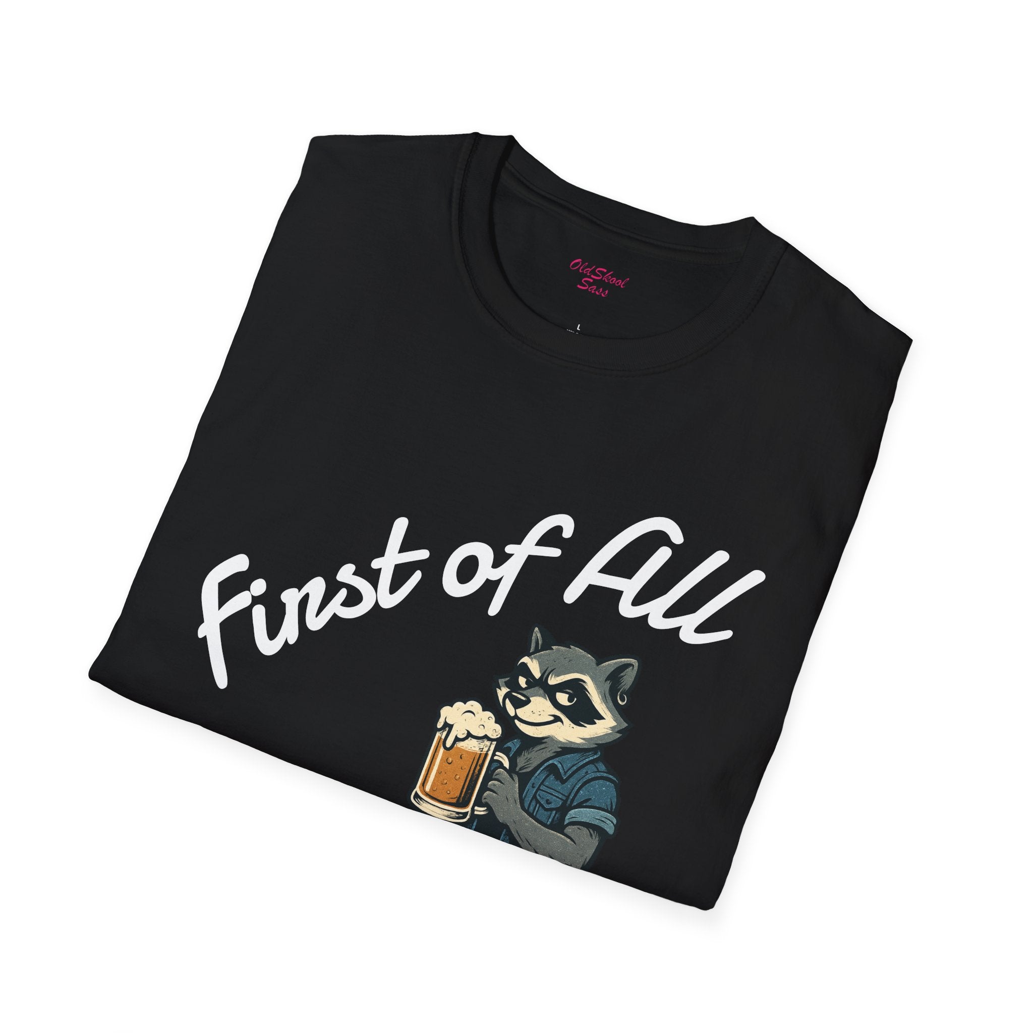 Raccoon Beer Lover T-Shirt, Cute Animal Graphic Tee, Unisex Apparel, Birthday Gift, Casual Wear, Nature Lover Shirt