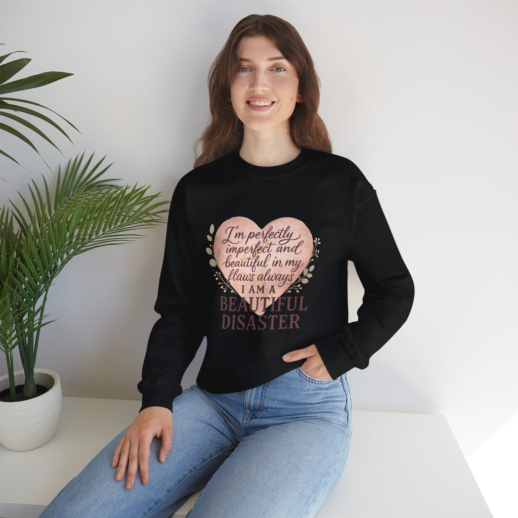 Perfectly Imperfect Heart Sweatshirt | Unisex Crewneck | Casual Cozy Gift for Friends | Fall Fashion | Heartbreak Recovery