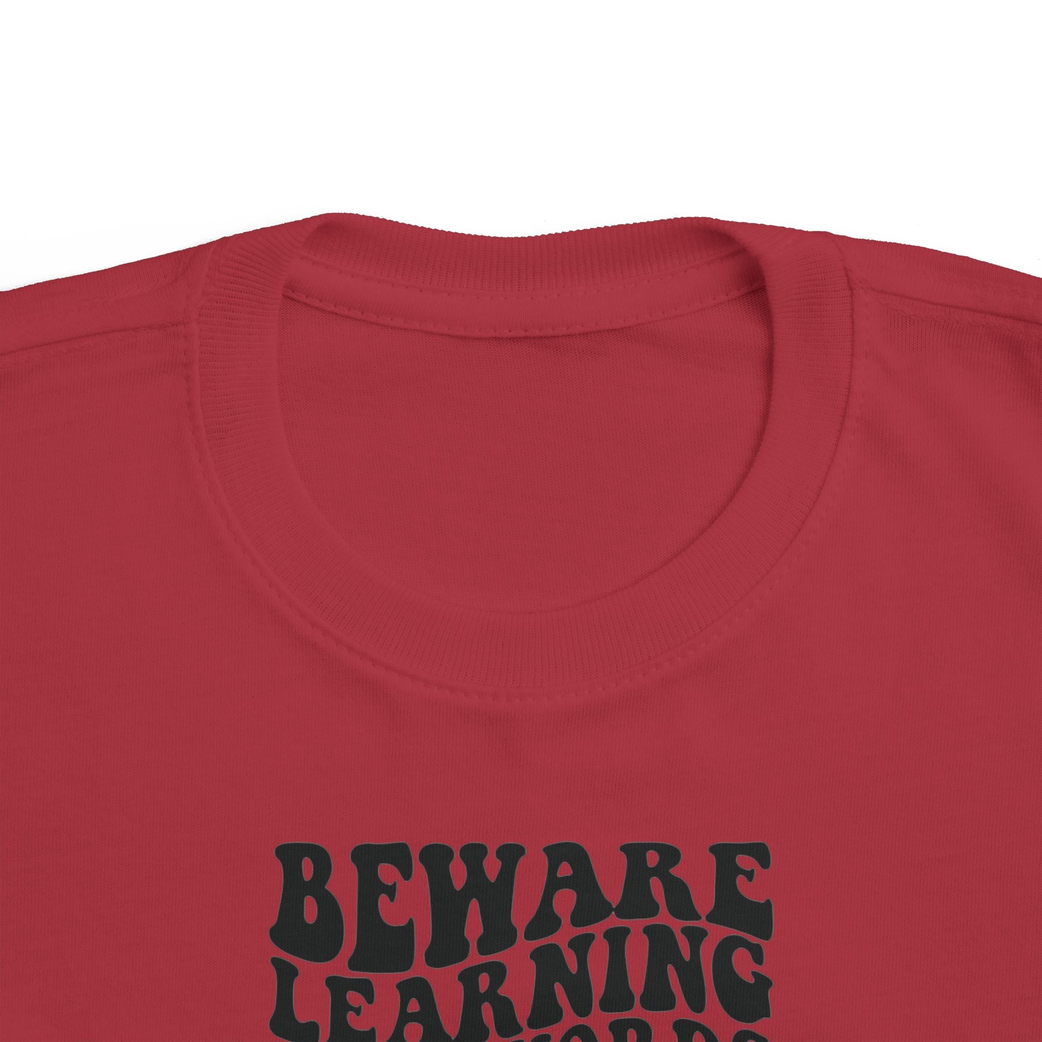 Beware Toddler T-Shirt - Beware Learning Bad Words, Cute Kids Tee, Funny Toddler Gift, Trendy Kids Apparel, Playful T-Shirt