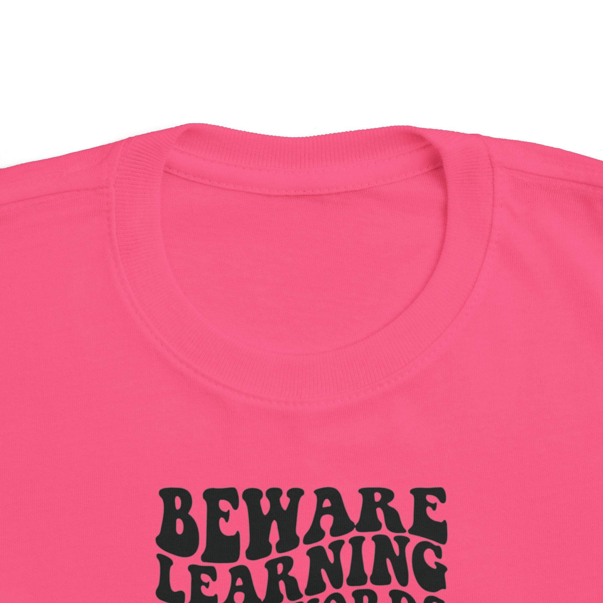 Beware Toddler T-Shirt - Beware Learning Bad Words, Cute Kids Tee, Funny Toddler Gift, Trendy Kids Apparel, Playful T-Shirt