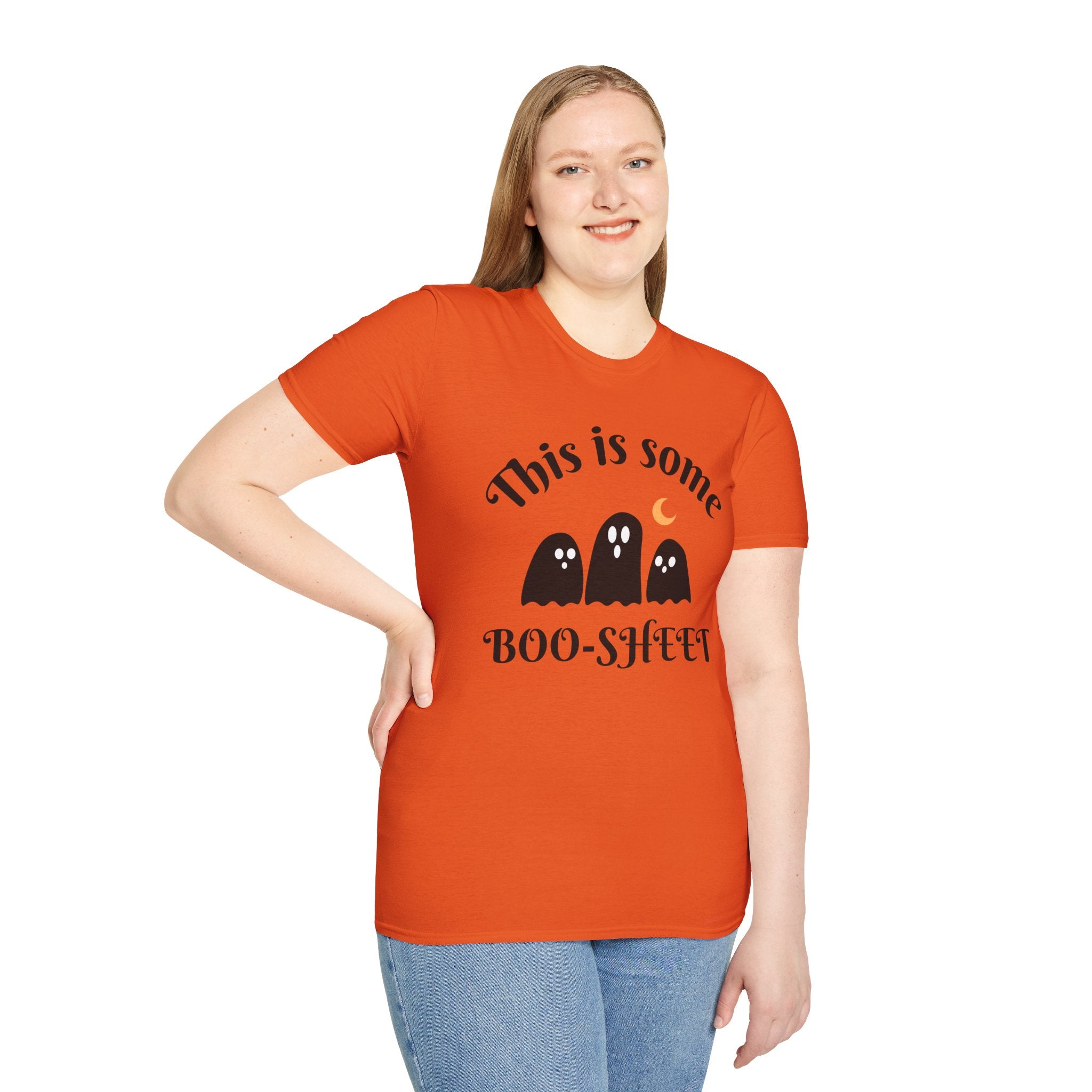 Unisex Halloween Graphic T-Shirt - This is Some Boo-Sheet, Funny Ghost Tee, Halloween Apparel, Fall Festival Shirt, Spooky Gift Idea