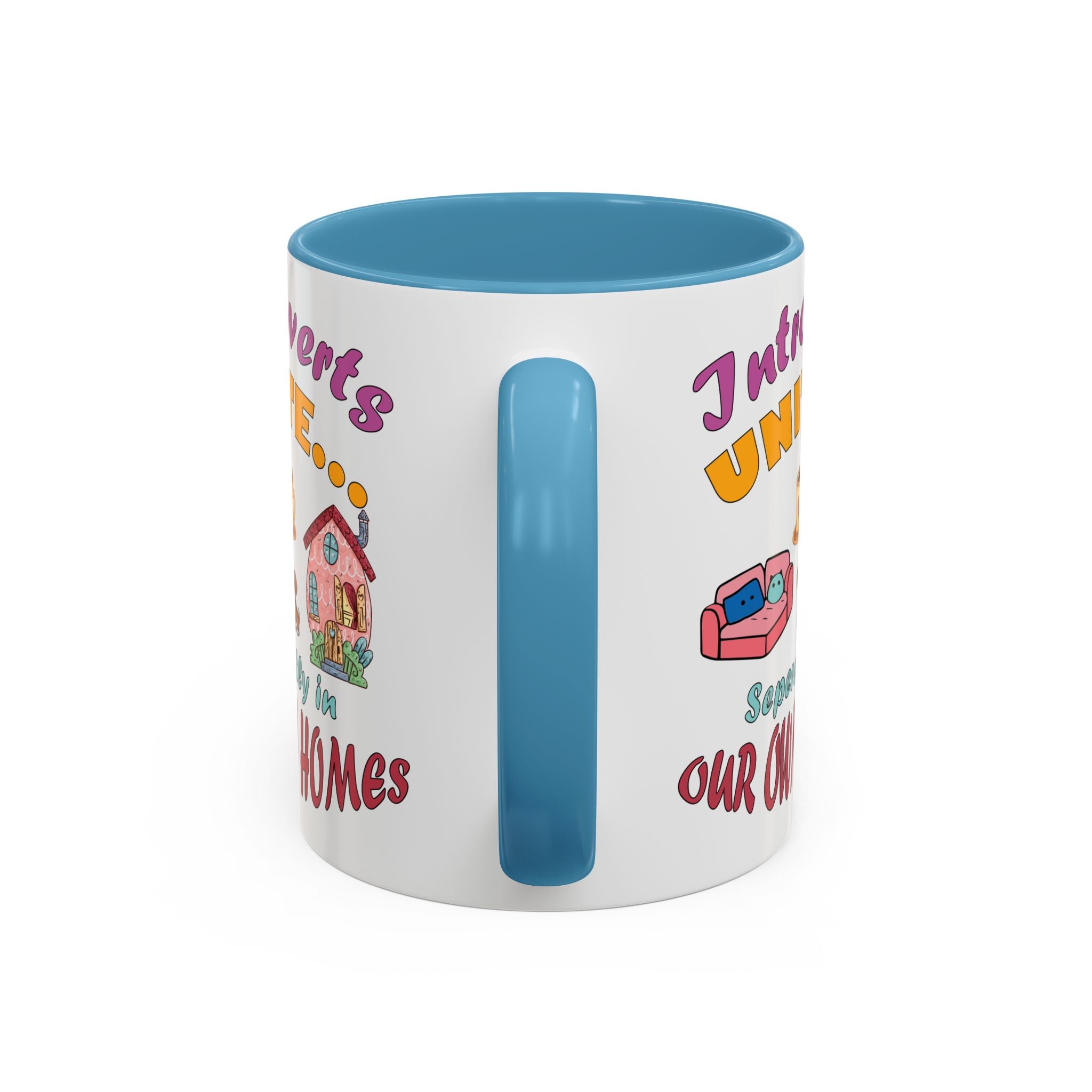 Introverts Unite Coffee Mug | Black Accent Mug for Coffee Lovers | Perfect Gift for Introverts | Home Office Decor | Fun Mug for Tea