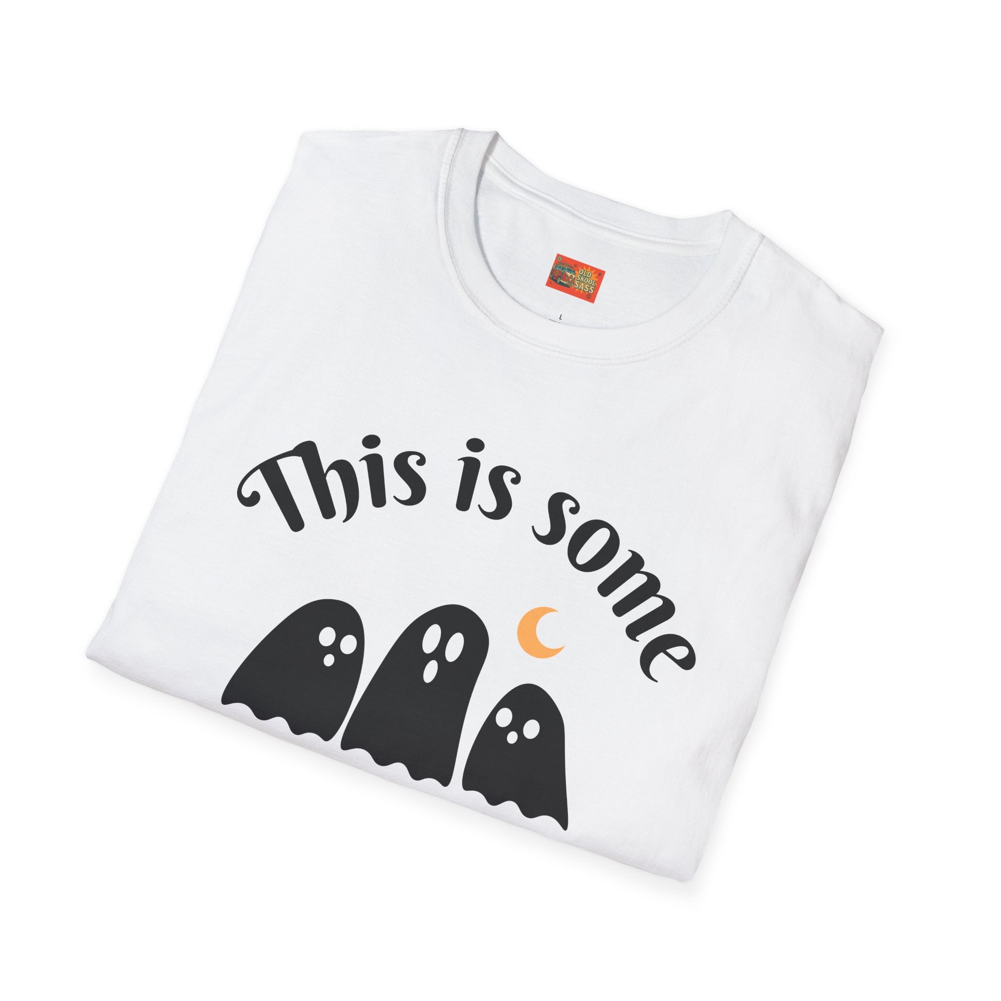 Unisex Halloween Graphic T-Shirt - This is Some Boo-Sheet, Funny Ghost Tee, Halloween Apparel, Fall Festival Shirt, Spooky Gift Idea