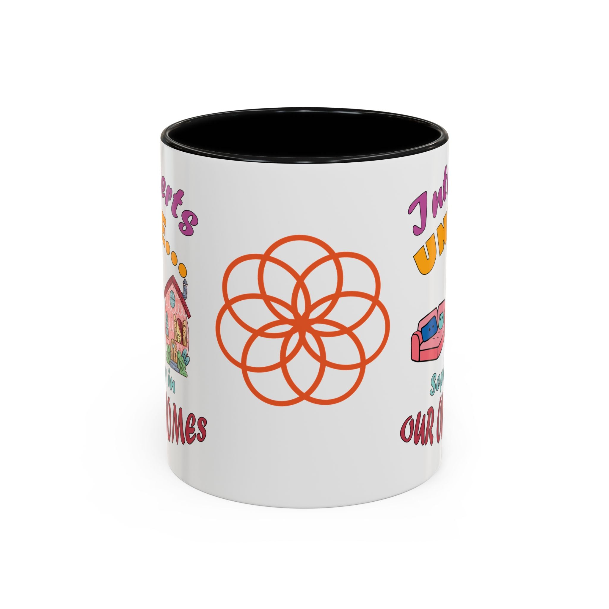 Introverts Unite Coffee Mug | Black Accent Mug for Coffee Lovers | Perfect Gift for Introverts | Home Office Decor | Fun Mug for Tea