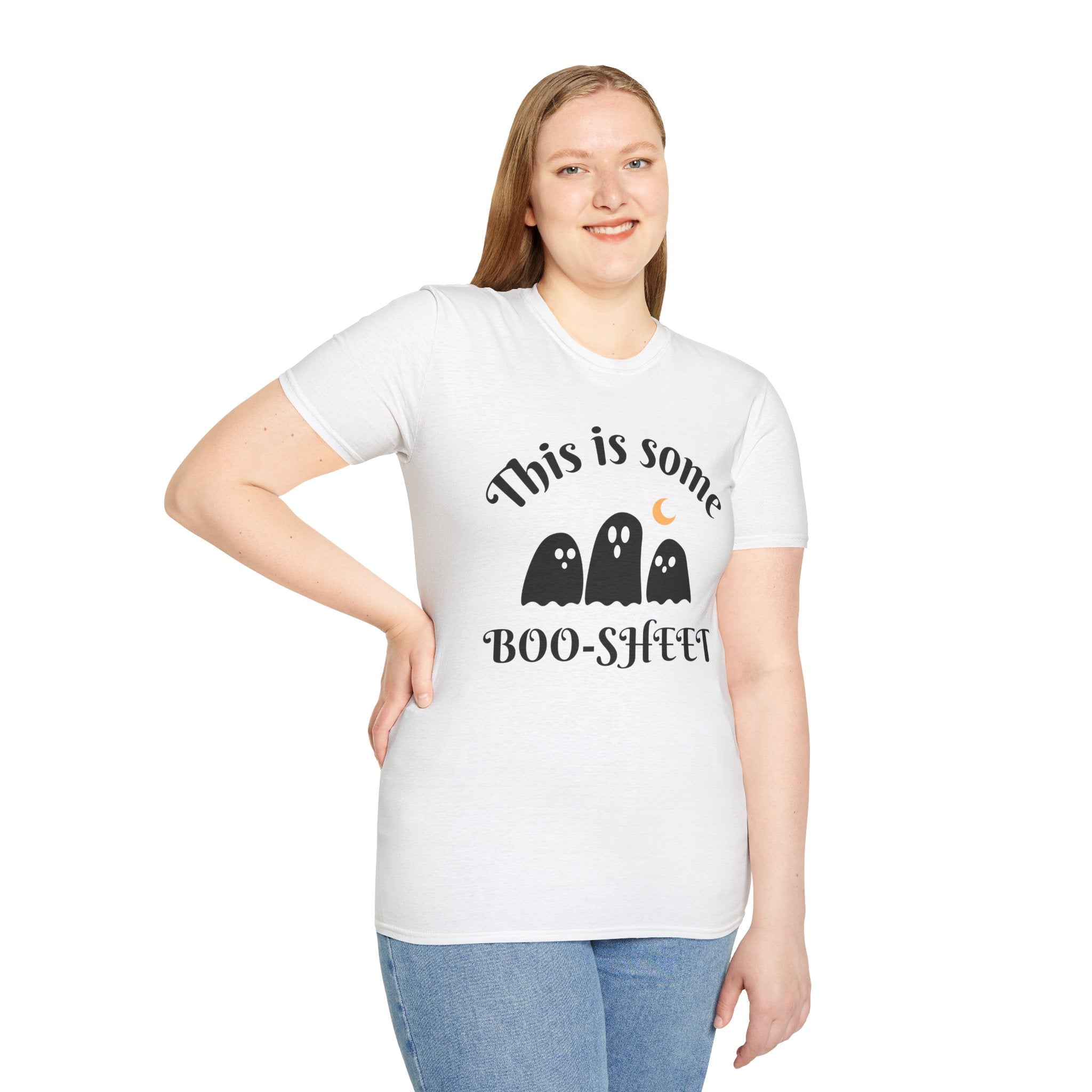 Unisex Halloween Graphic T-Shirt - This is Some Boo-Sheet, Funny Ghost Tee, Halloween Apparel, Fall Festival Shirt, Spooky Gift Idea