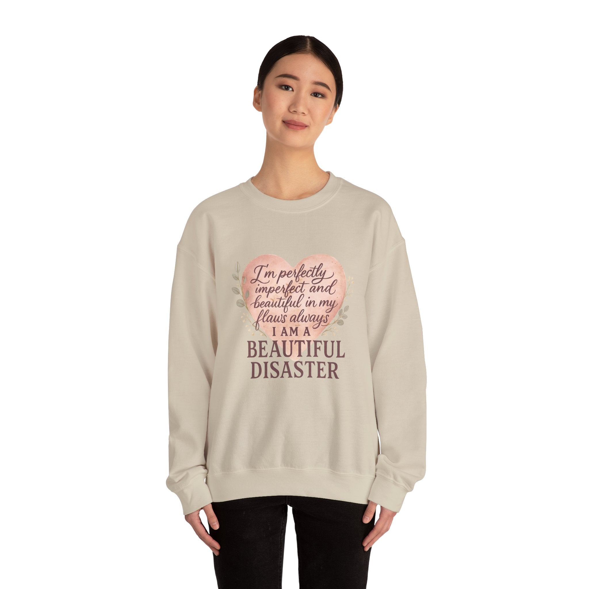 Perfectly Imperfect Heart Sweatshirt | Unisex Crewneck | Casual Cozy Gift for Friends | Fall Fashion | Heartbreak Recovery