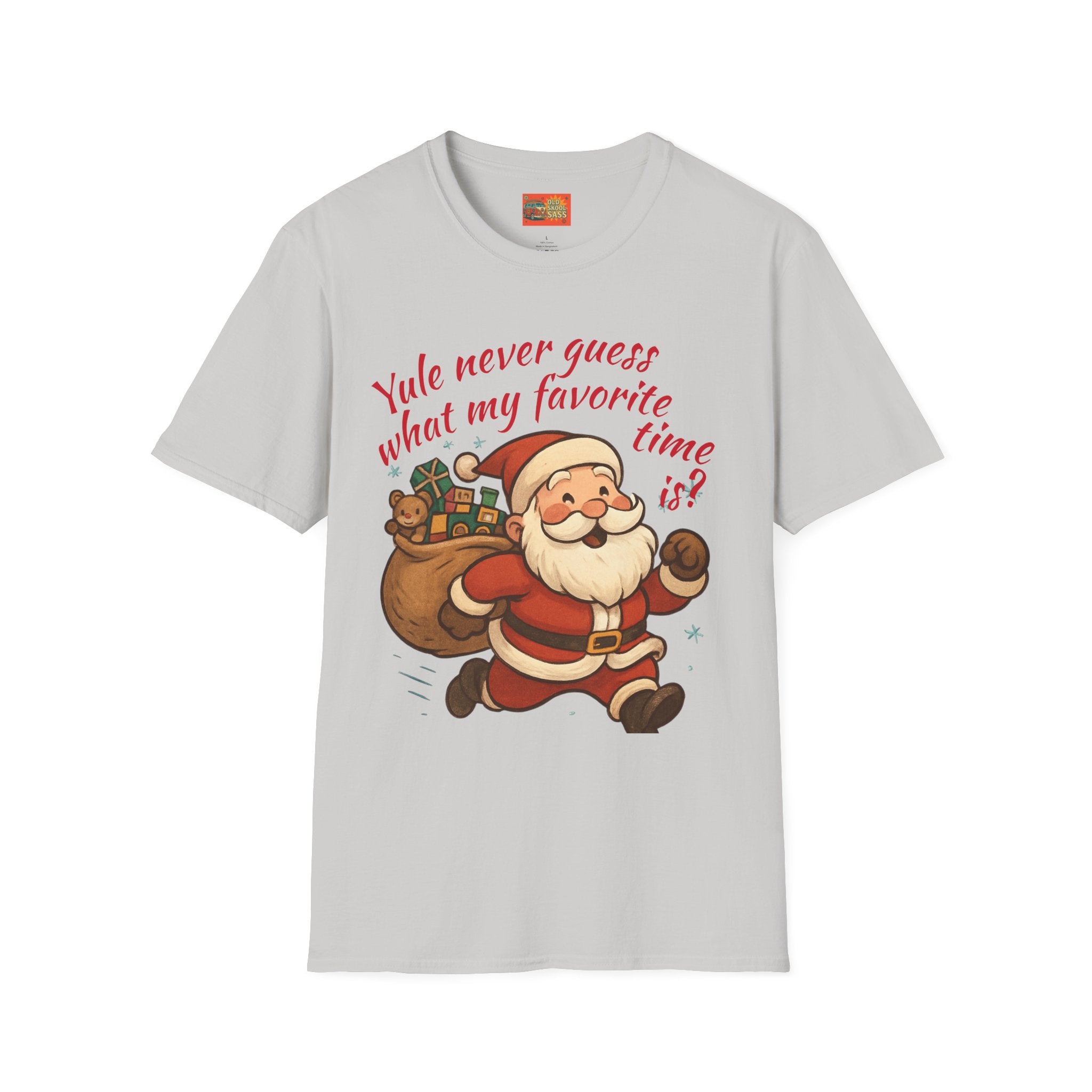 Festive Santa T-Shirt, Funny Christmas Tee, Holiday Apparel, Unisex Gift, Seasonal Humor Shirt, Yule-Themed Clothing