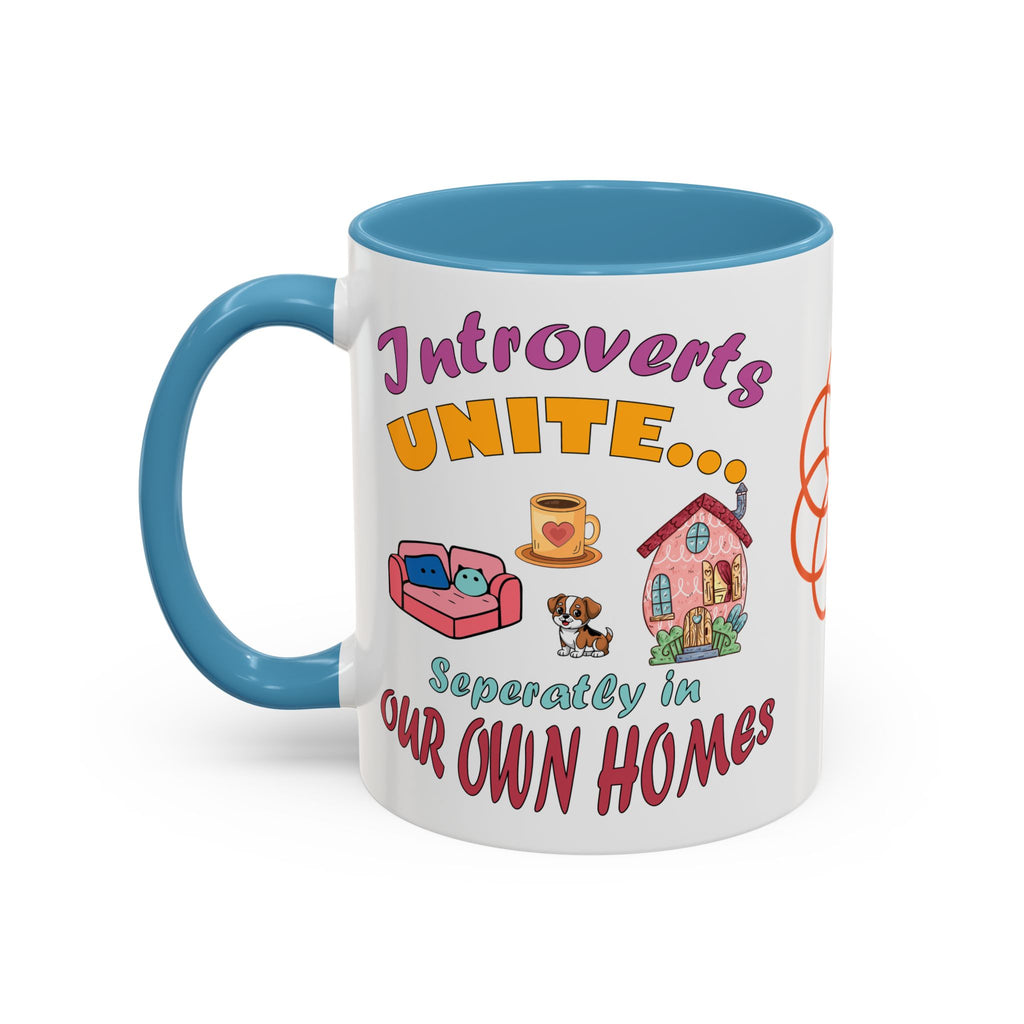 Introverts Unite Coffee Mug | Black Accent Mug for Coffee Lovers | Perfect Gift for Introverts | Home Office Decor | Fun Mug for Tea