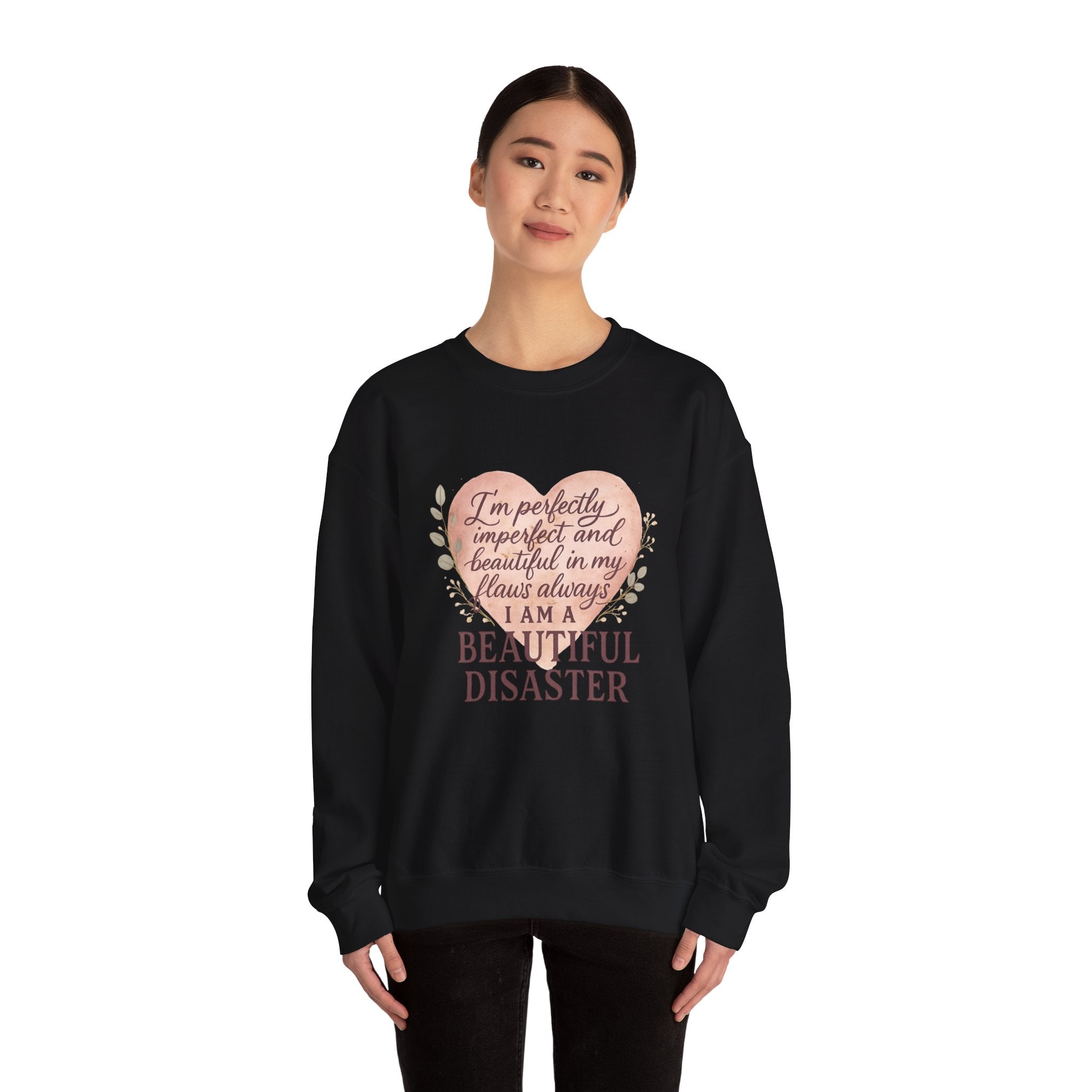 Perfectly Imperfect Heart Sweatshirt | Unisex Crewneck | Casual Cozy Gift for Friends | Fall Fashion | Heartbreak Recovery