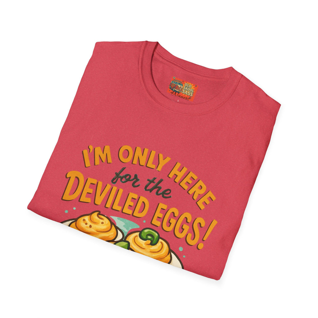Funny Deviled Eggs T-Shirt, Casual Tee, Foodie Gift, Kitchen Shirt, Thanksgiving Apparel, Party Clothing