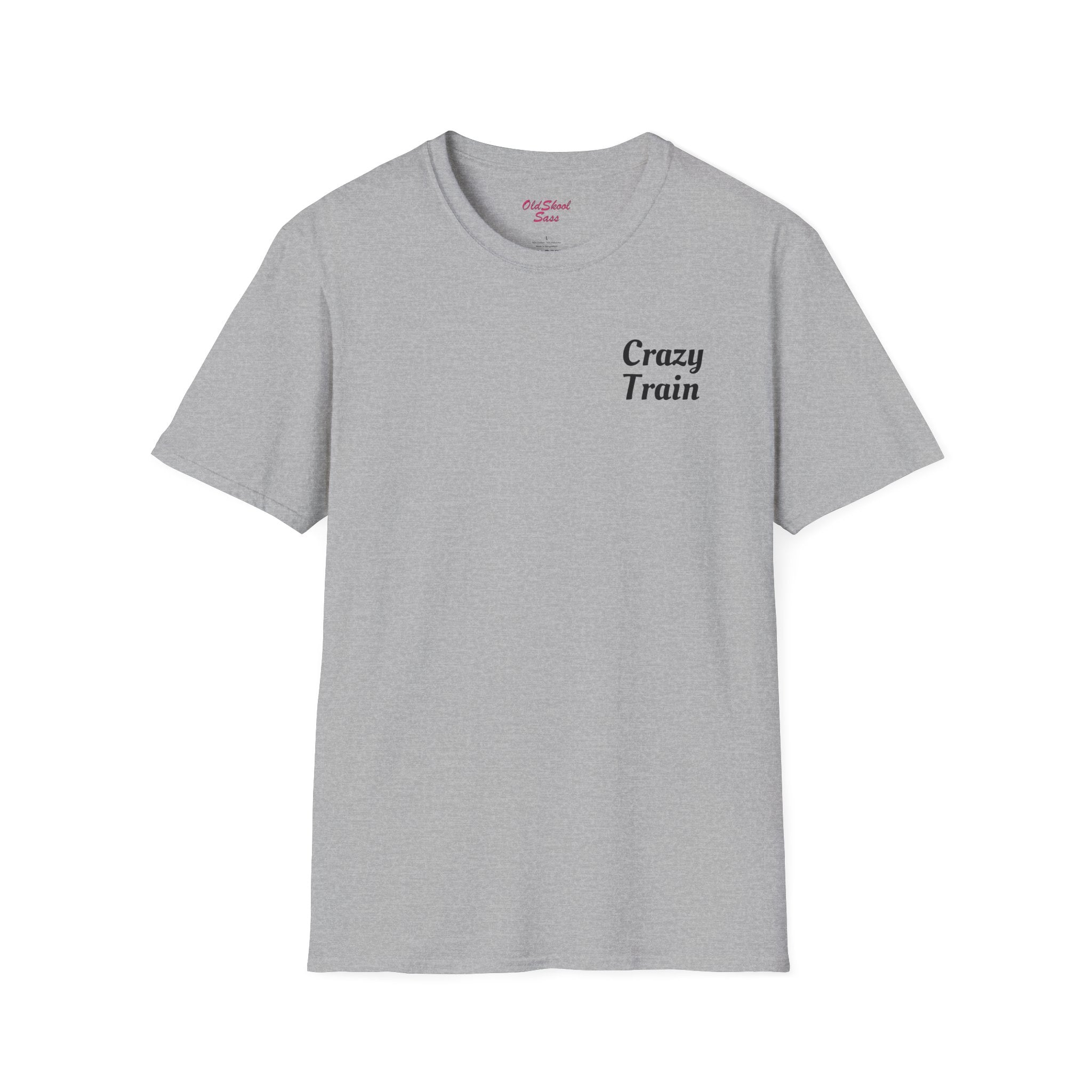 Crazy Train Unisex Softstyle T-Shirt, Perfect for Train Lovers, Unique Gift for Him/Her, Casual Wear, Fun Graphic Tee