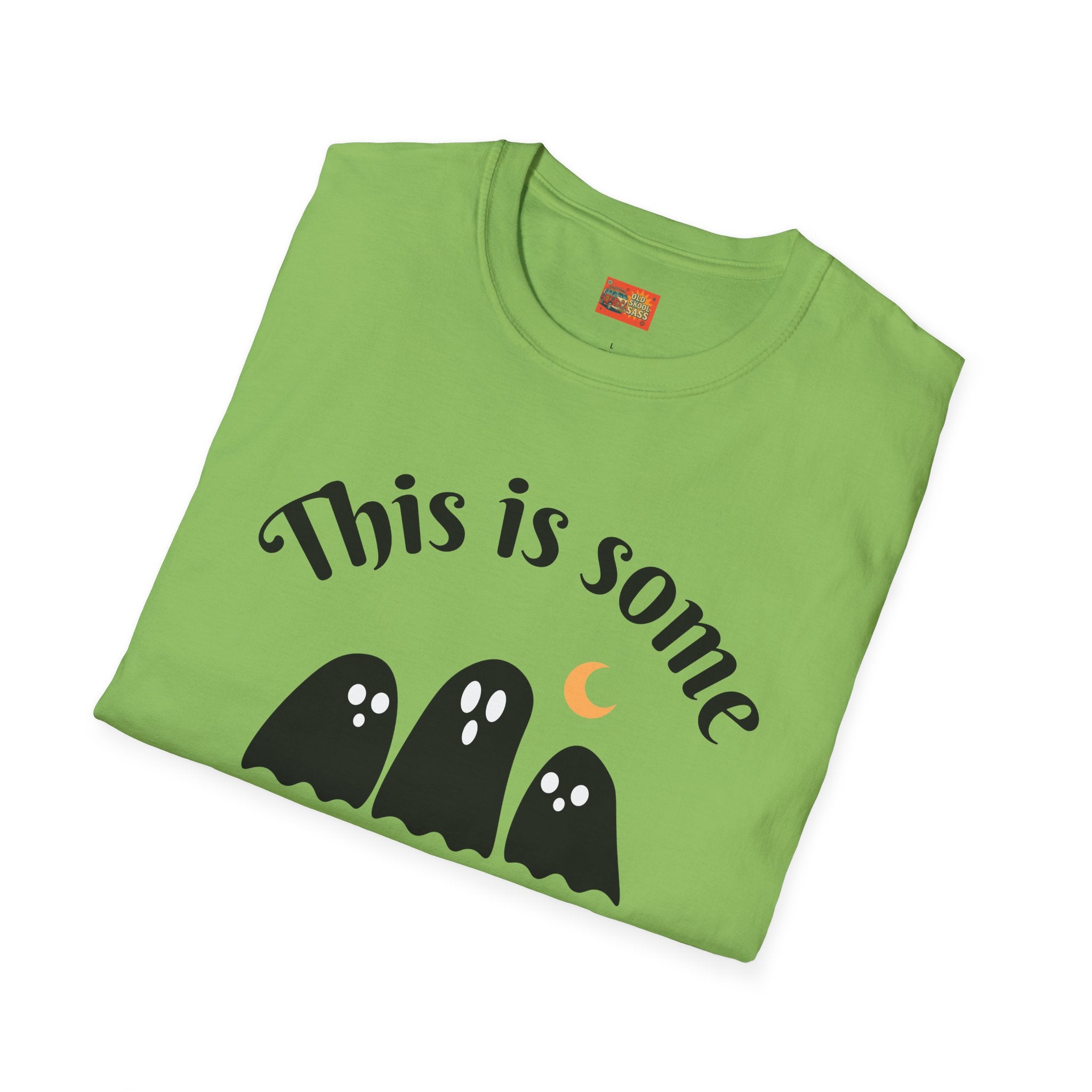 Unisex Halloween Graphic T-Shirt - This is Some Boo-Sheet, Funny Ghost Tee, Halloween Apparel, Fall Festival Shirt, Spooky Gift Idea