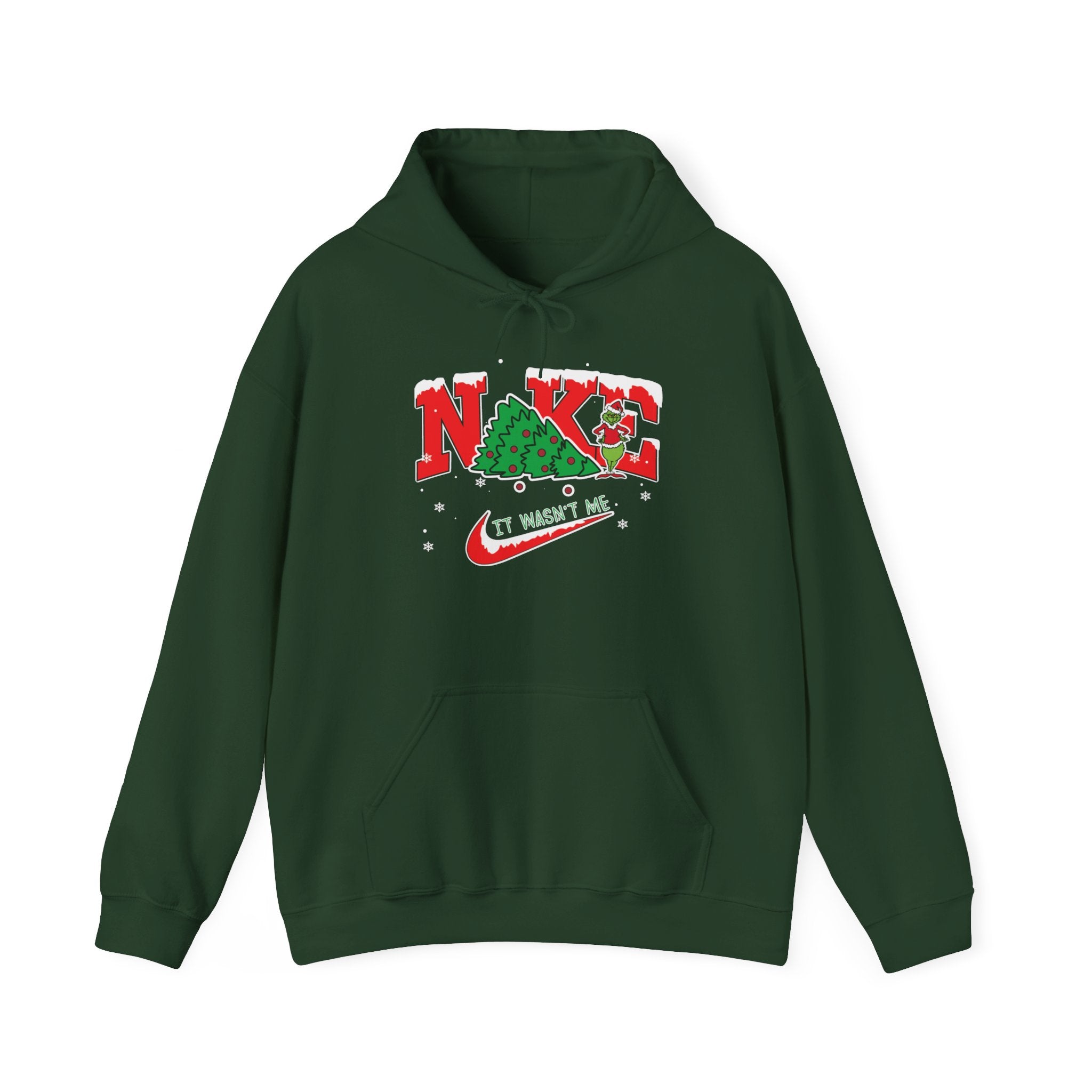 Grinch Christmas Tree Graphic Hoodie, Unisex Holiday Sweatshirt, Funny Christmas Gift, Cozy Winter Wear, Unique Gift for Him/Her