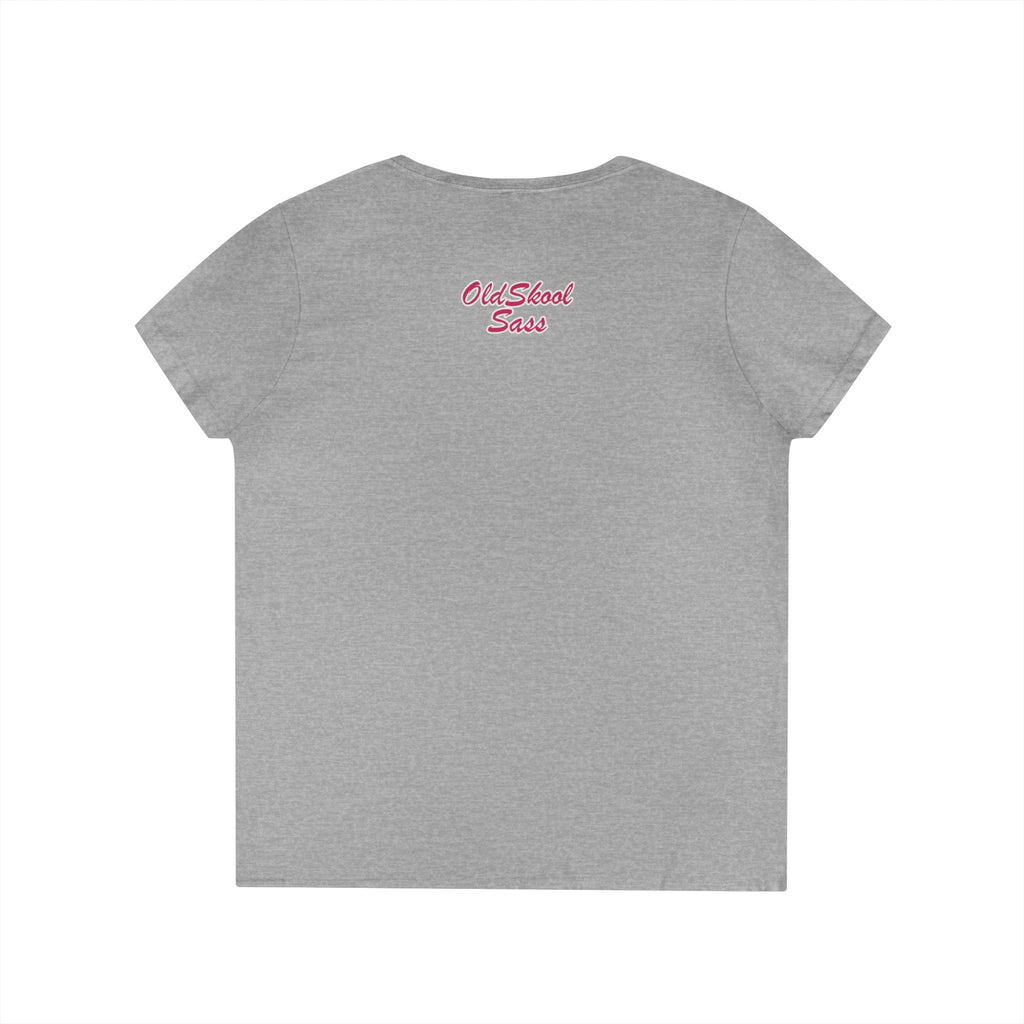 Feelin' Feral Ladies' V-Neck T-Shirt, Funny Animal Tee, Gift for Pet Lovers, Casual Wear, Birthday Gift, Cute Graphic Shirt