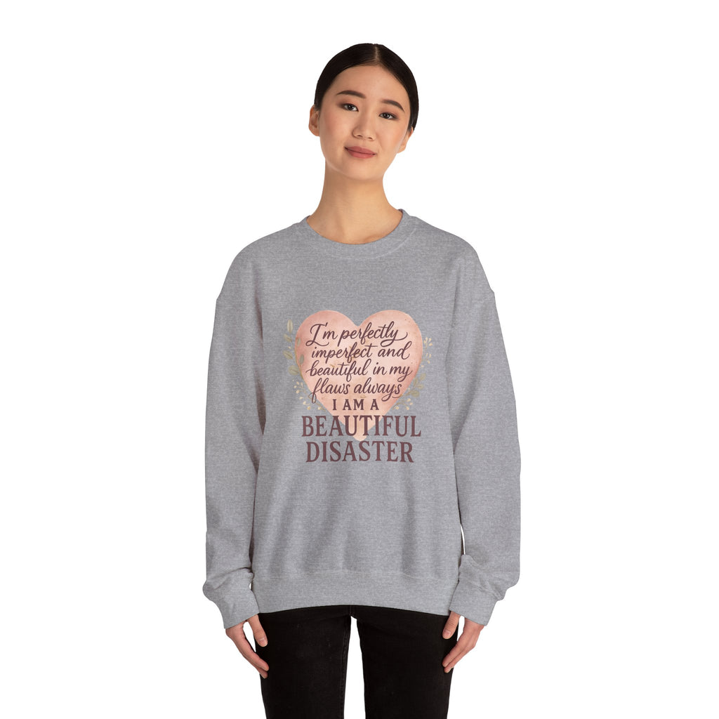 Perfectly Imperfect Heart Sweatshirt | Unisex Crewneck | Casual Cozy Gift for Friends | Fall Fashion | Heartbreak Recovery