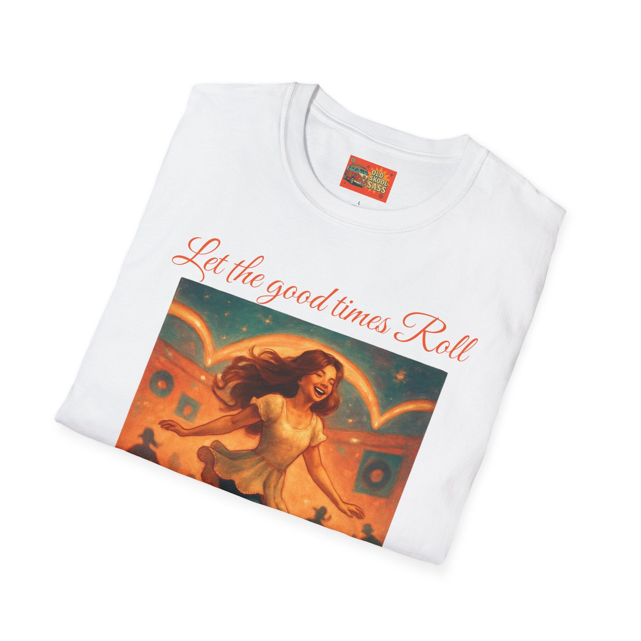 Vintage-Inspired Roller Skating T-Shirt, Retro Graphic Tee, Unisex Softstyle, Casual Wear, Gift for Skaters, Summer Fun, Concert Outfit