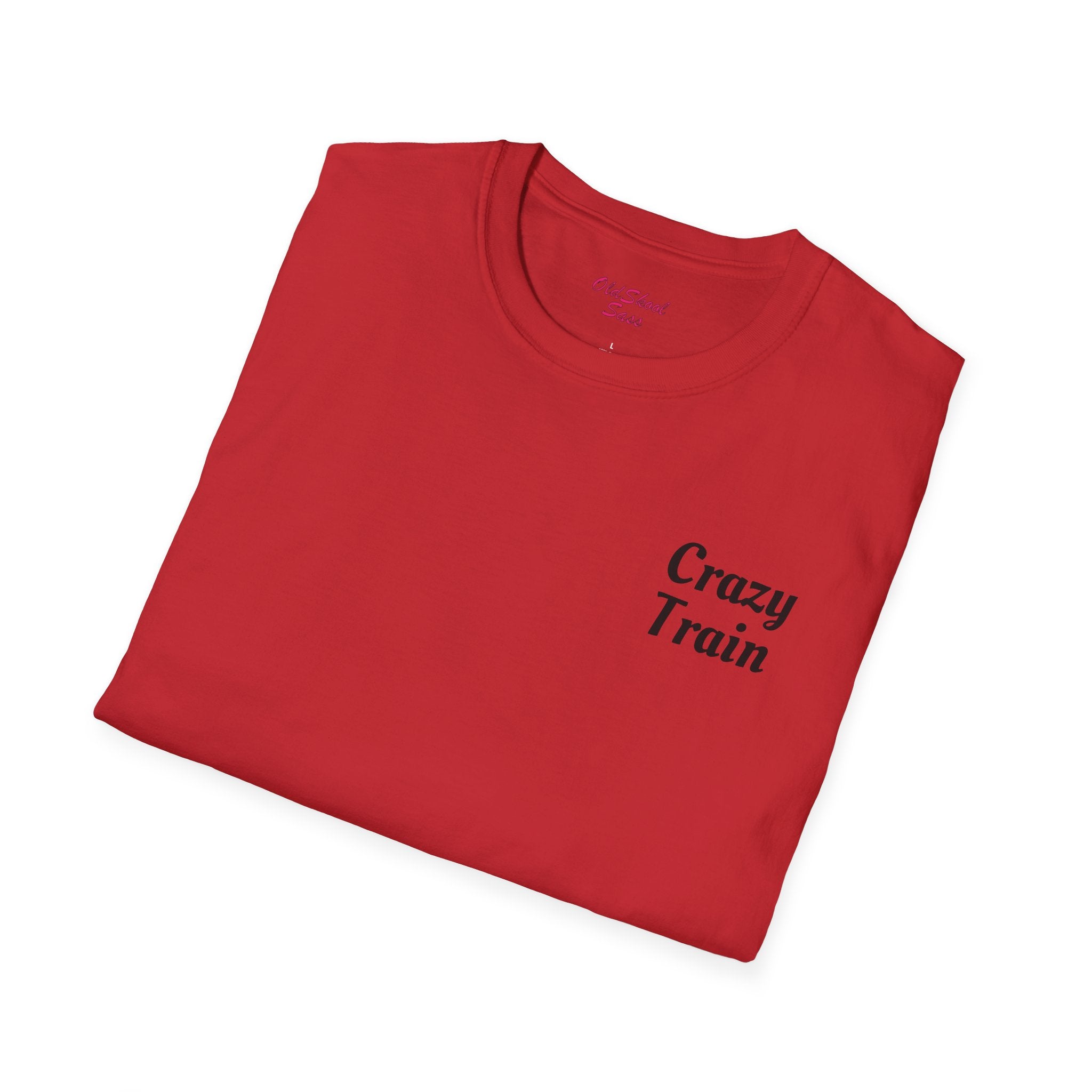 Crazy Train Unisex Softstyle T-Shirt, Perfect for Train Lovers, Unique Gift for Him/Her, Casual Wear, Fun Graphic Tee