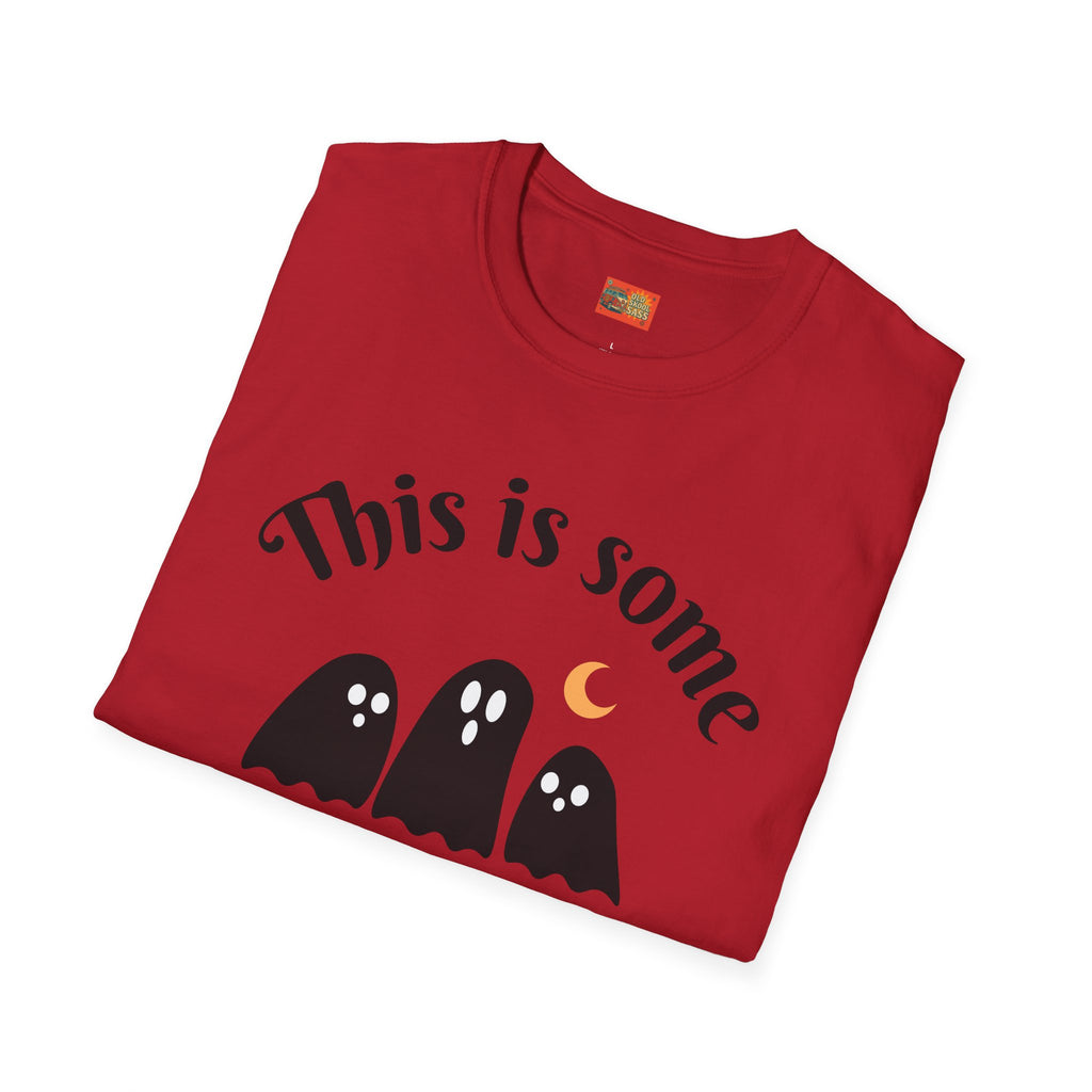 Unisex Halloween Graphic T-Shirt - This is Some Boo-Sheet, Funny Ghost Tee, Halloween Apparel, Fall Festival Shirt, Spooky Gift Idea