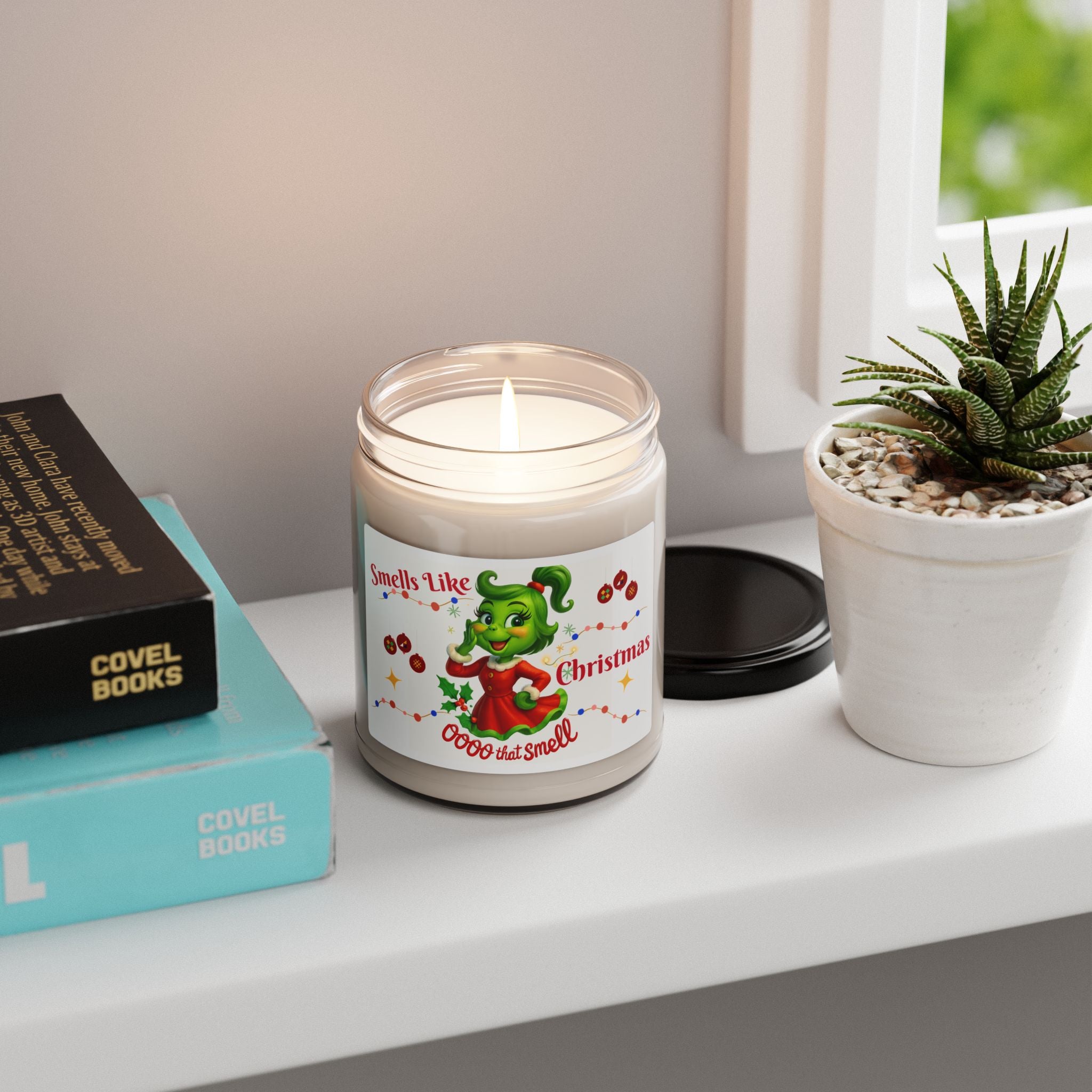 Festive Scented Candle, Holiday Gift, Seasonal Decor, Christmas Home Fragrance, Grinch Inspired Candle, Cozy Atmosphere, Aromatherapy