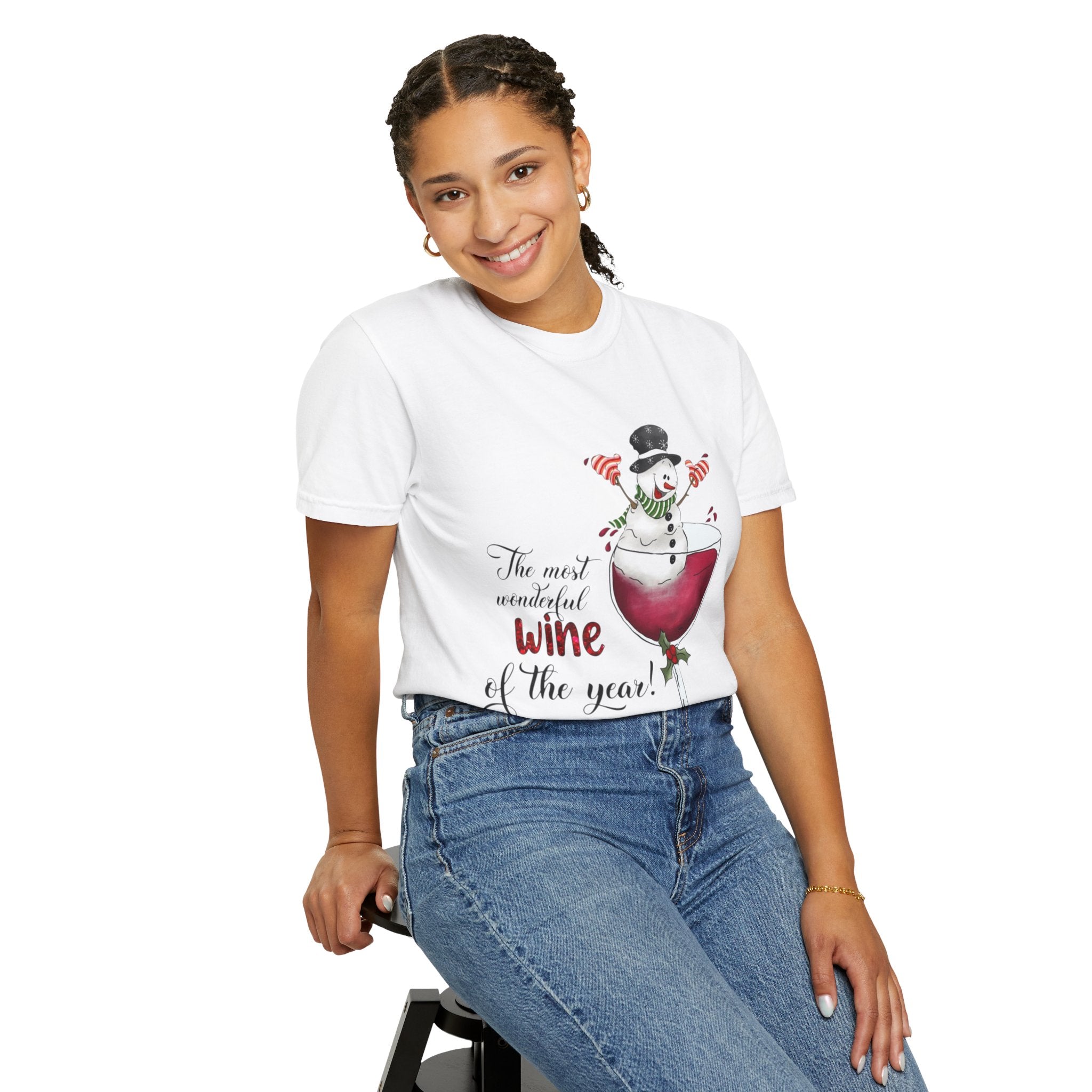 Festive Wine Lover T-Shirt, Holiday Apparel, Christmas Gift, Unisex Tee, Funny Wine Shirt, Winter Celebration Wear