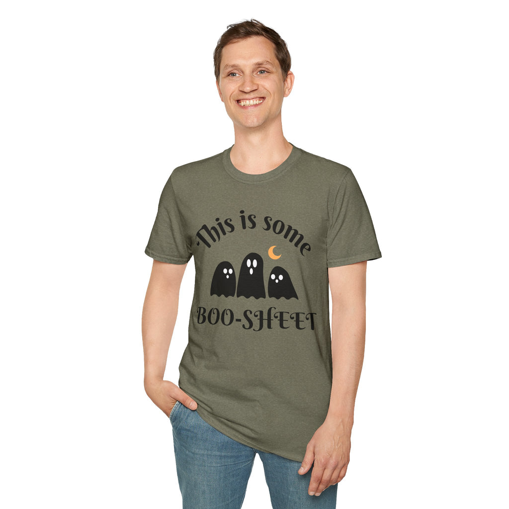 Unisex Halloween Graphic T-Shirt - This is Some Boo-Sheet, Funny Ghost Tee, Halloween Apparel, Fall Festival Shirt, Spooky Gift Idea