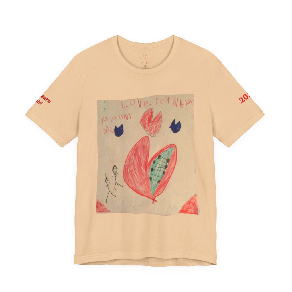 Love You Mom Kids Drawing Tee, Personalize your own Tee, Fun Family Gift, Casual Wear, Cute Birthday Shirt, Kids Art T-Shirt, Heart Design, Unisex Tee