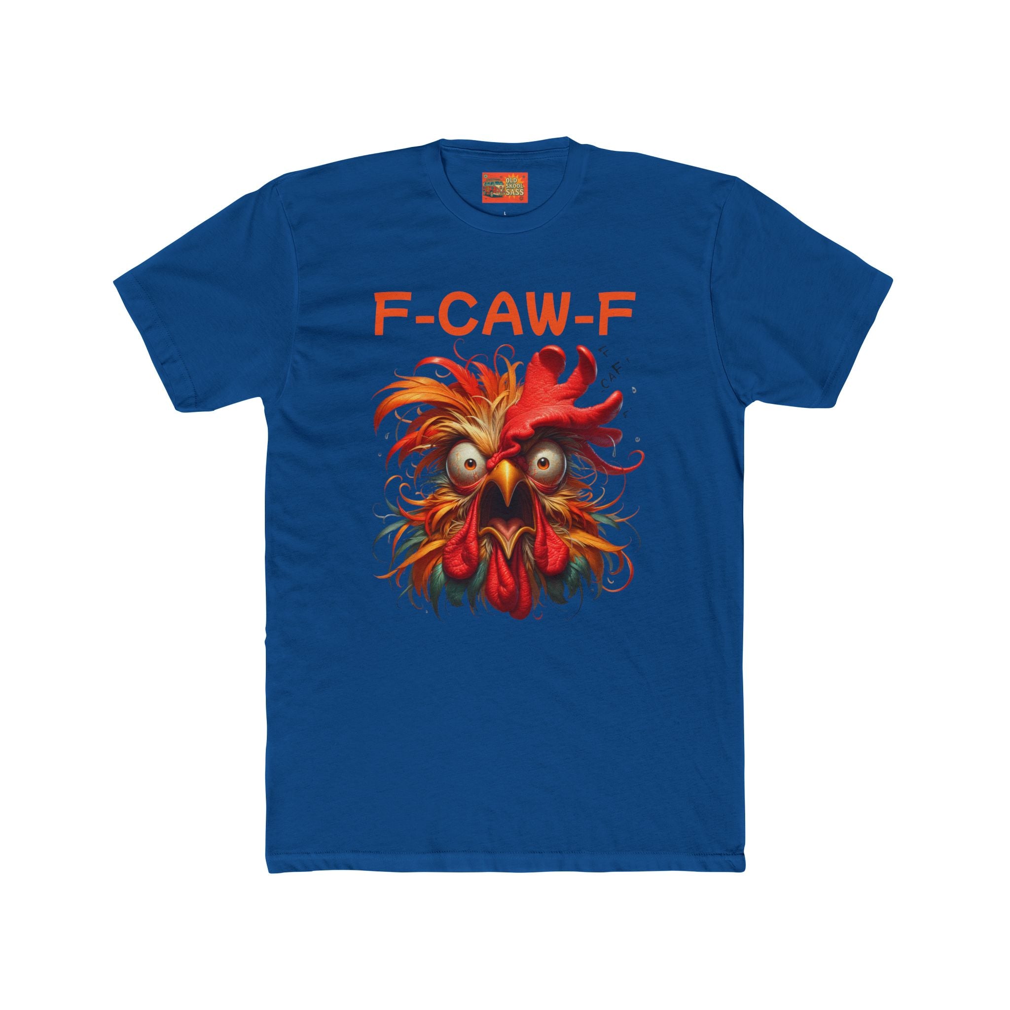 Funny Chicken F-Caw-F Unisex Cotton Crew Tee, Humorous Shirt, Gift for Chicken Lovers, Farmhouse Theme, Casual Wear