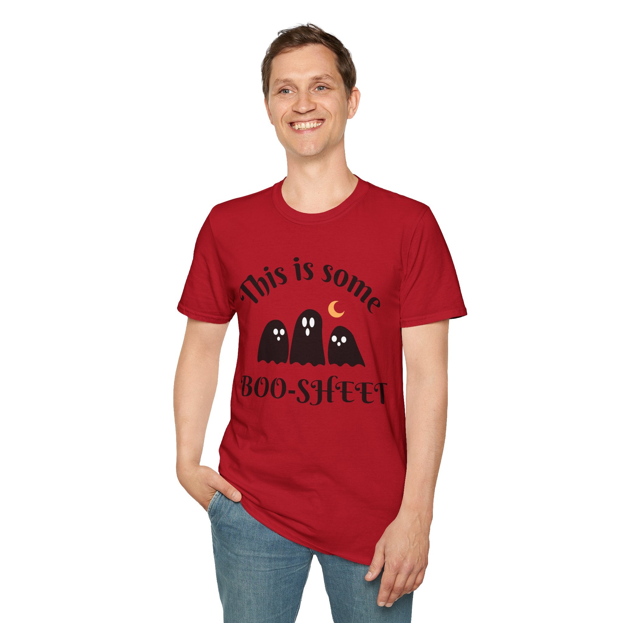 Unisex Halloween Graphic T-Shirt - This is Some Boo-Sheet, Funny Ghost Tee, Halloween Apparel, Fall Festival Shirt, Spooky Gift Idea