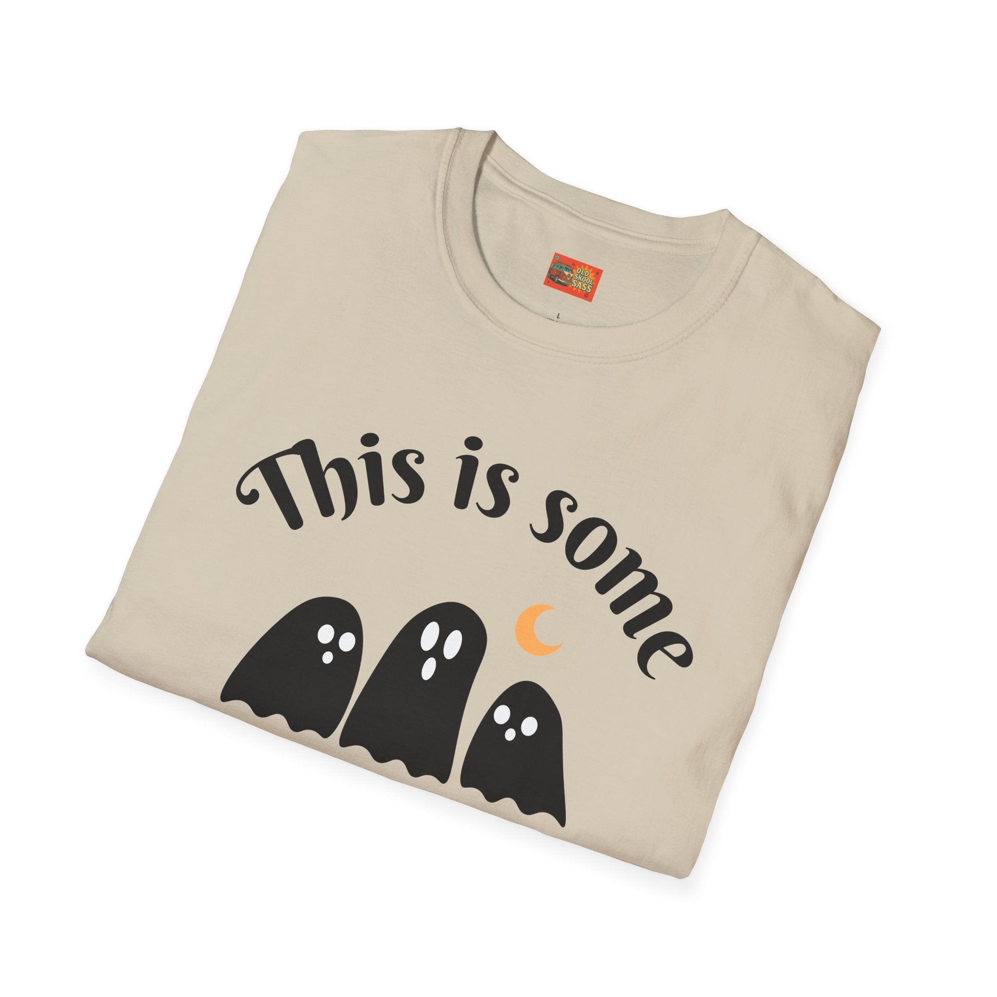 Unisex Halloween Graphic T-Shirt - This is Some Boo-Sheet, Funny Ghost Tee, Halloween Apparel, Fall Festival Shirt, Spooky Gift Idea