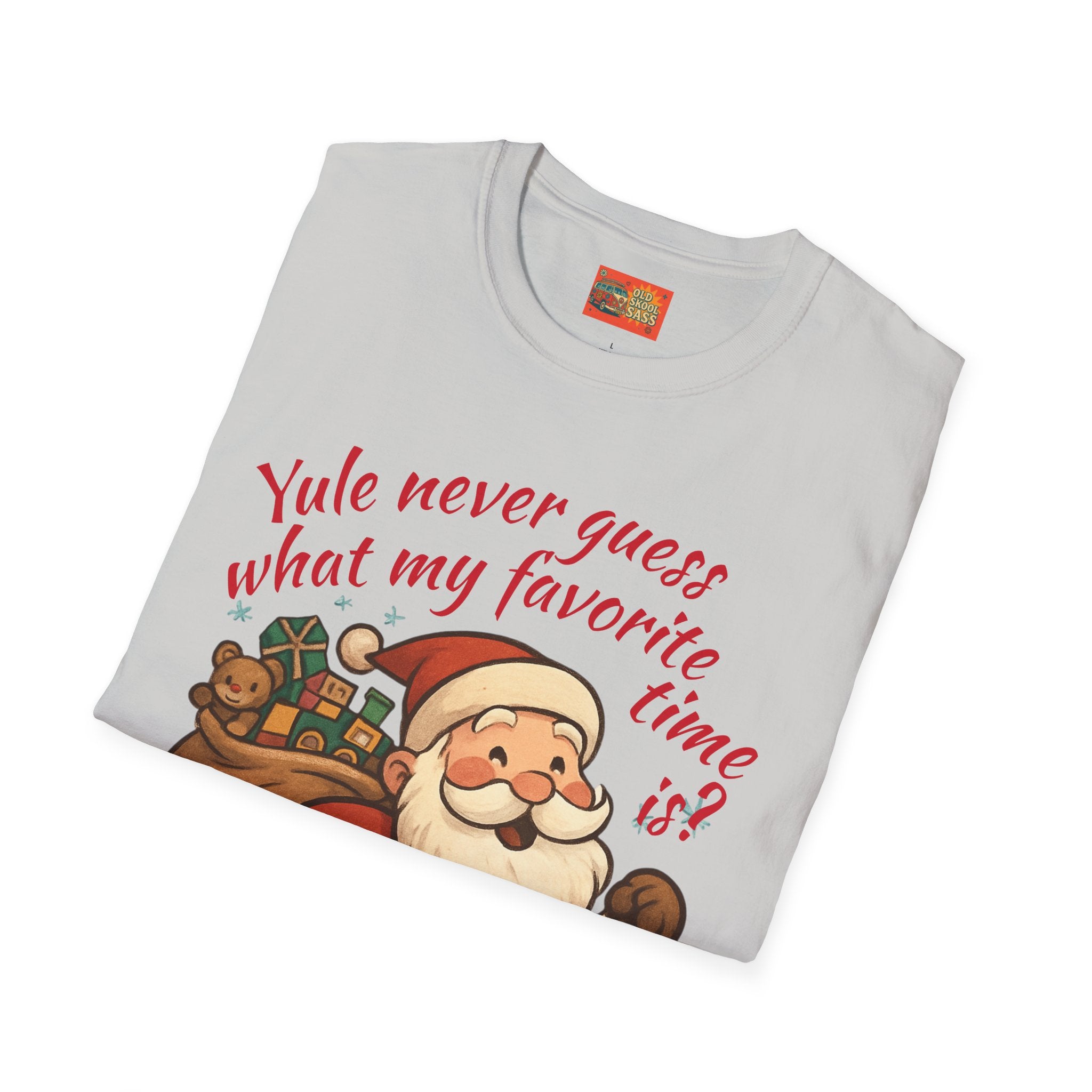 Festive Santa T-Shirt, Funny Christmas Tee, Holiday Apparel, Unisex Gift, Seasonal Humor Shirt, Yule-Themed Clothing