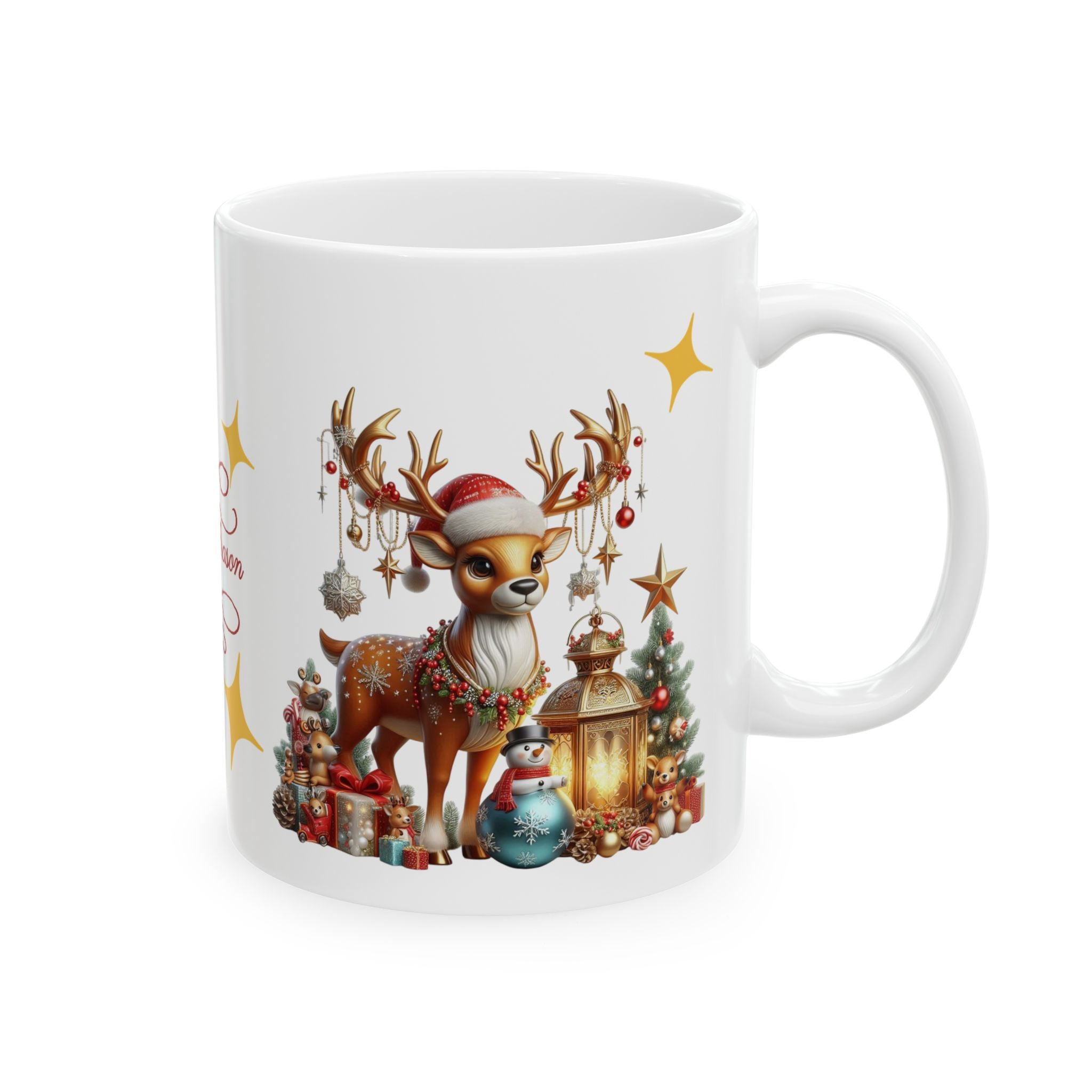 Festive Ceramic Mug - 'Tis the Season | Holiday Gift, Coffee Cup, Xmas Decor, Christmas Mug, Seasonal Beverage