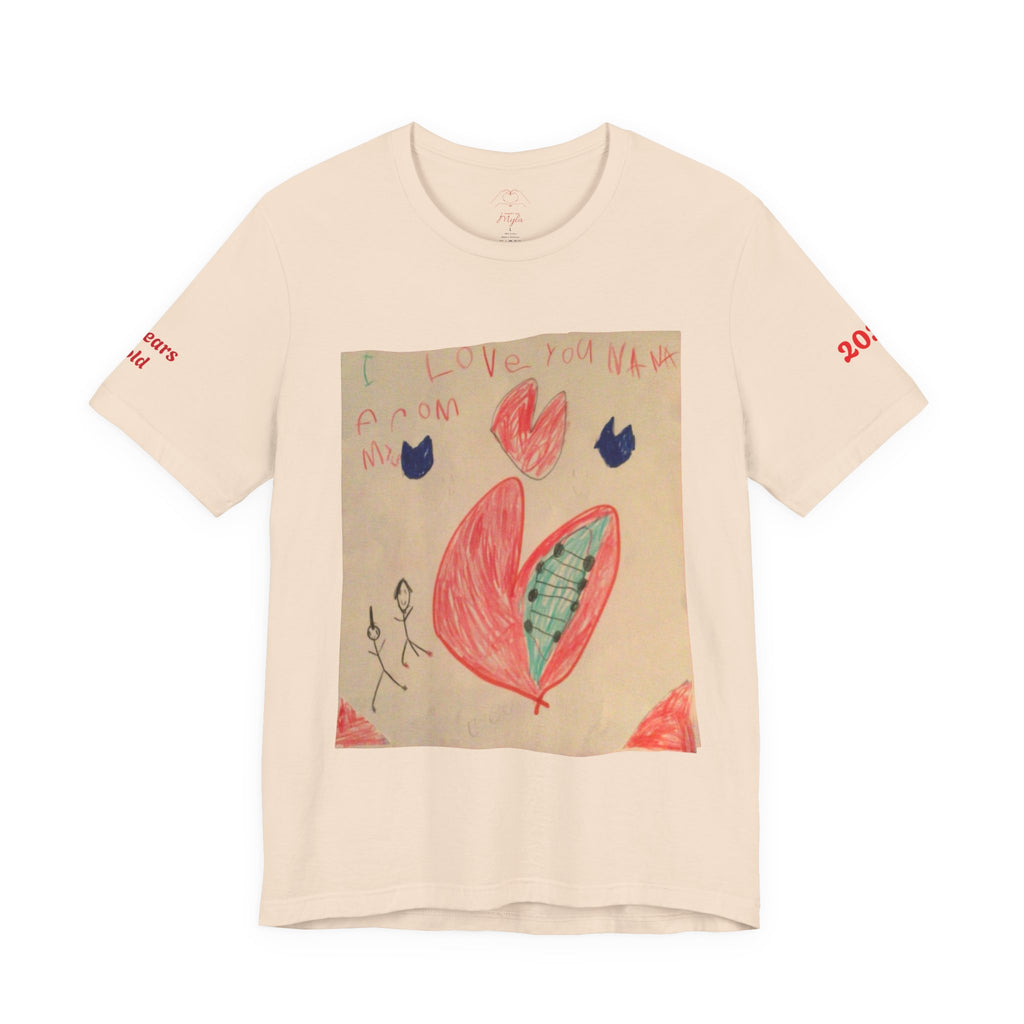 Love You Mom Kids Drawing Tee, Personalize your own Tee, Fun Family Gift, Casual Wear, Cute Birthday Shirt, Kids Art T-Shirt, Heart Design, Unisex Tee