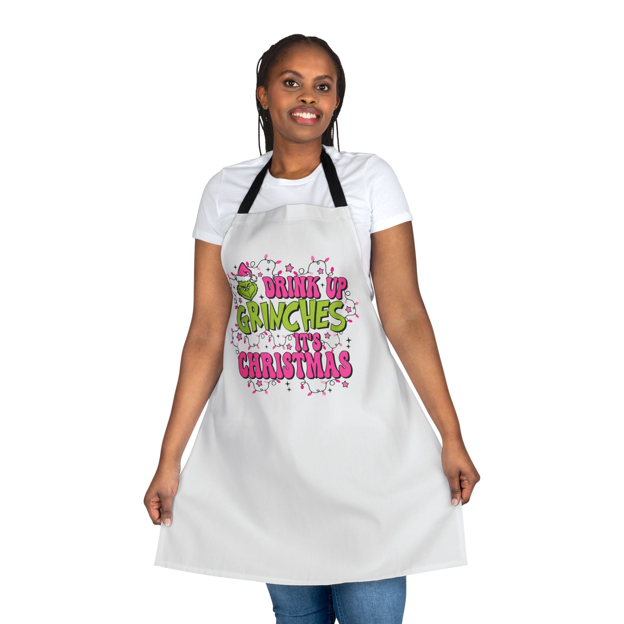 Festive Christmas Apron with 5-Color Straps, Holiday Cooking Gift, Fun Christmas Party Kitchen Apron, Grinch Theme Apron, Christmas [...]
