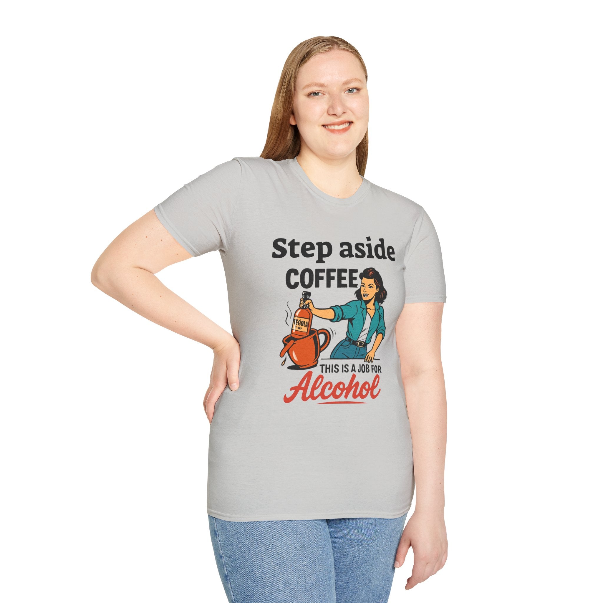Funny Alcohol T-Shirt, Humorous Gift, Coffee Lovers Tee, Unisex Casual Wear, Birthday Gift, Party Shirt