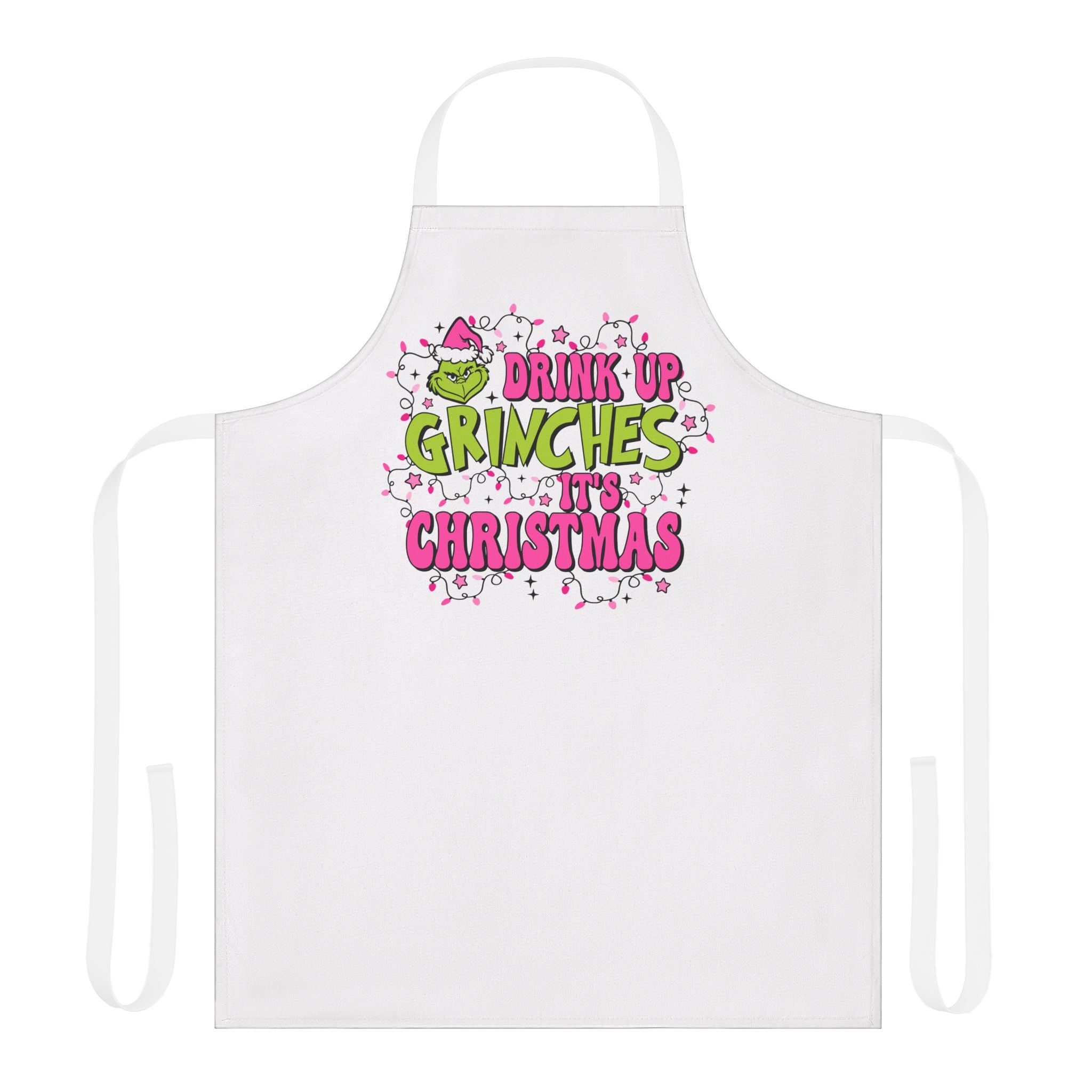 Festive Christmas Apron with 5-Color Straps, Holiday Cooking Gift, Fun Christmas Party Kitchen Apron, Grinch Theme Apron, Christmas [...]