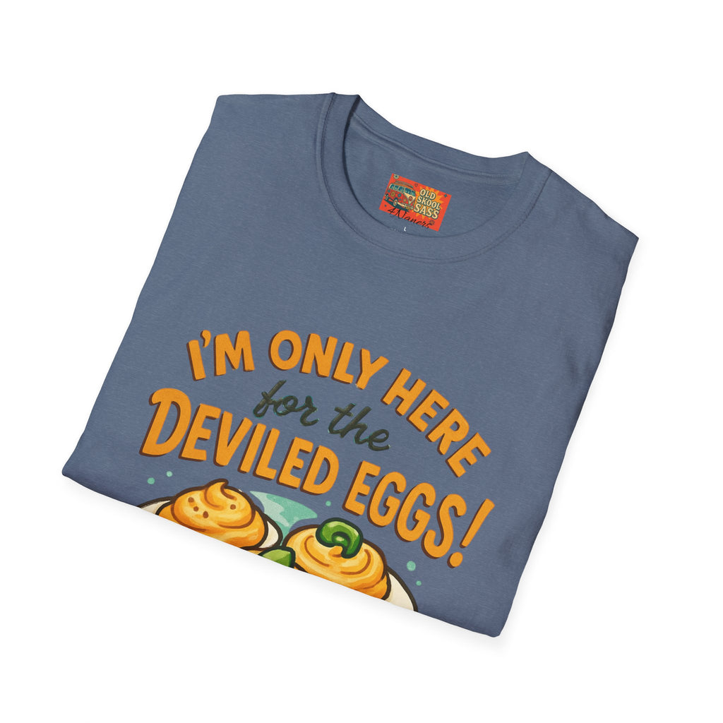 Funny Deviled Eggs T-Shirt, Casual Tee, Foodie Gift, Kitchen Shirt, Thanksgiving Apparel, Party Clothing
